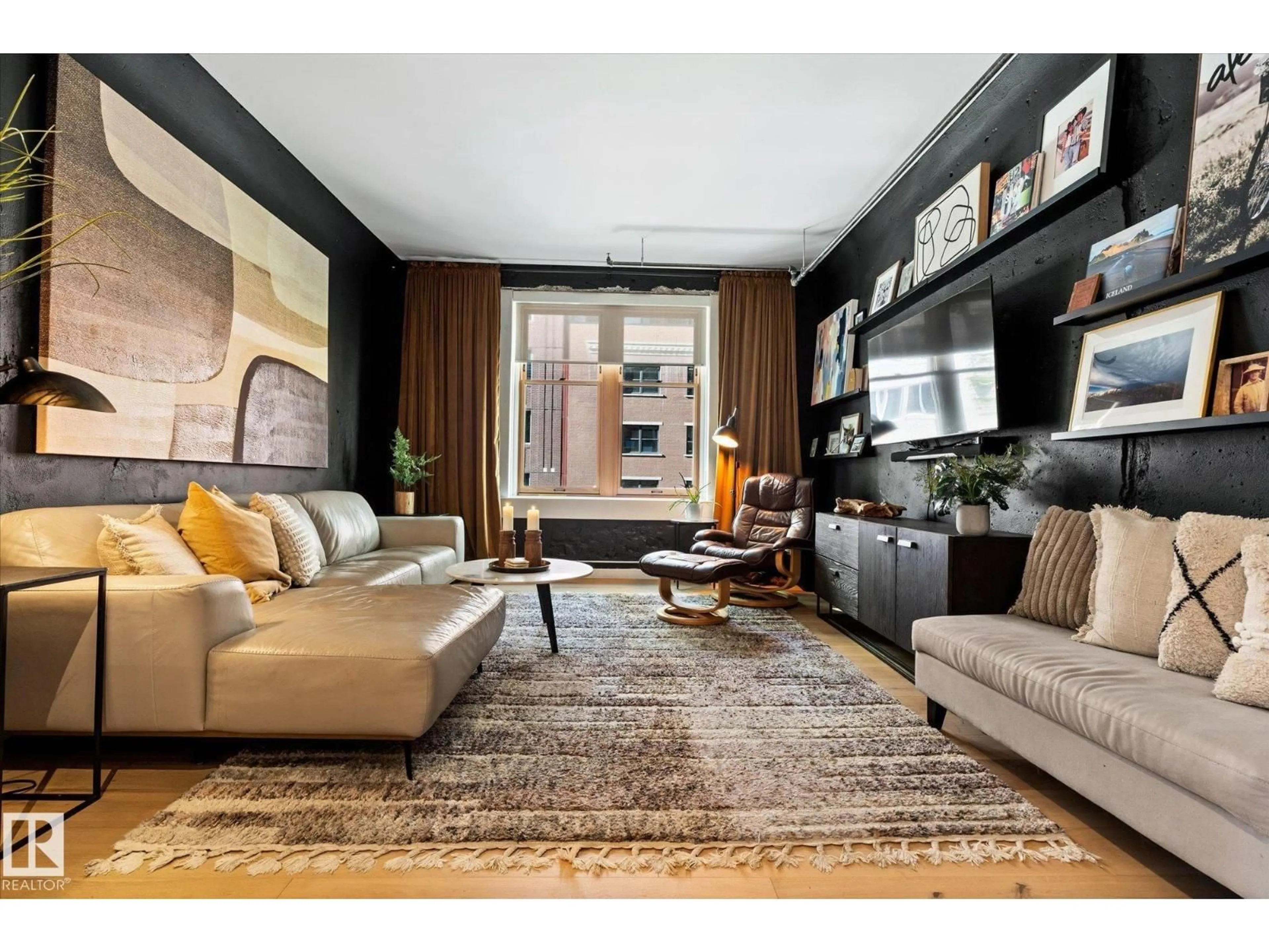 Living room with furniture, unknown for #203 - 10169 104 ST, Edmonton Alberta T5J1A5