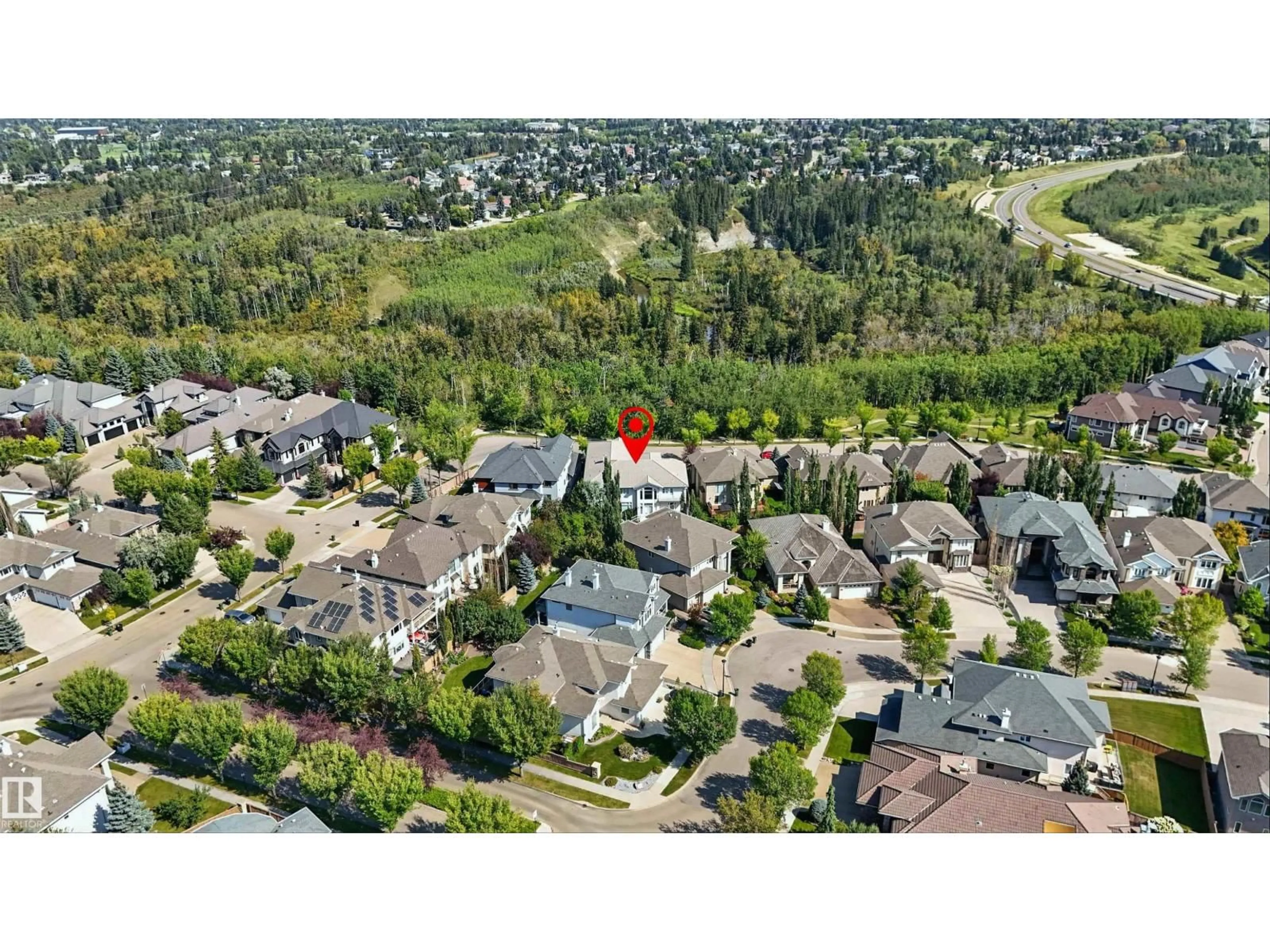 A pic from outside/outdoor area/front of a property/back of a property/a pic from drone, mountain view for 872 HOLLANDS LANDING LD, Edmonton Alberta T6R3T1