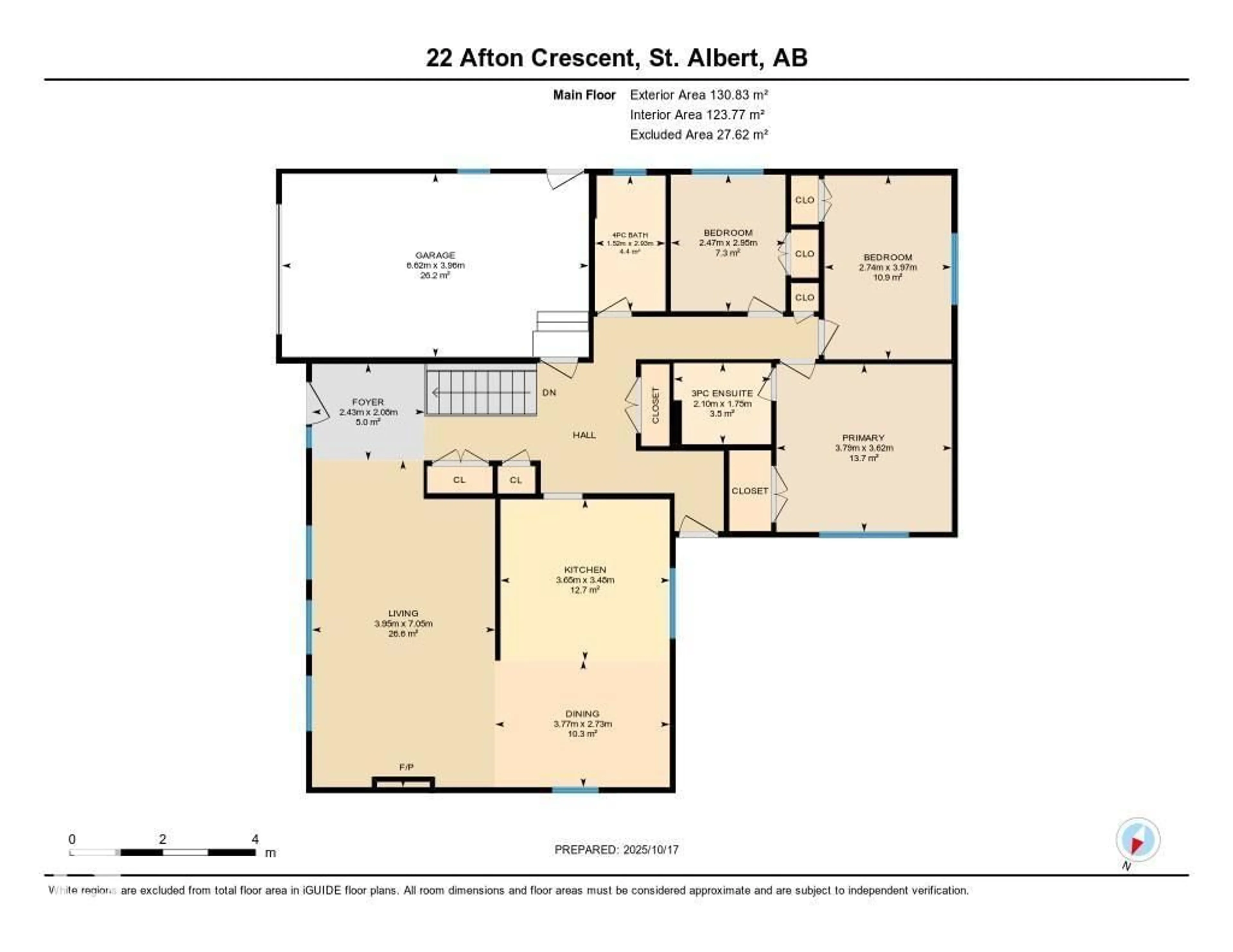 Floor plan for 22 AFTON CR, St. Albert Alberta T8N2T3