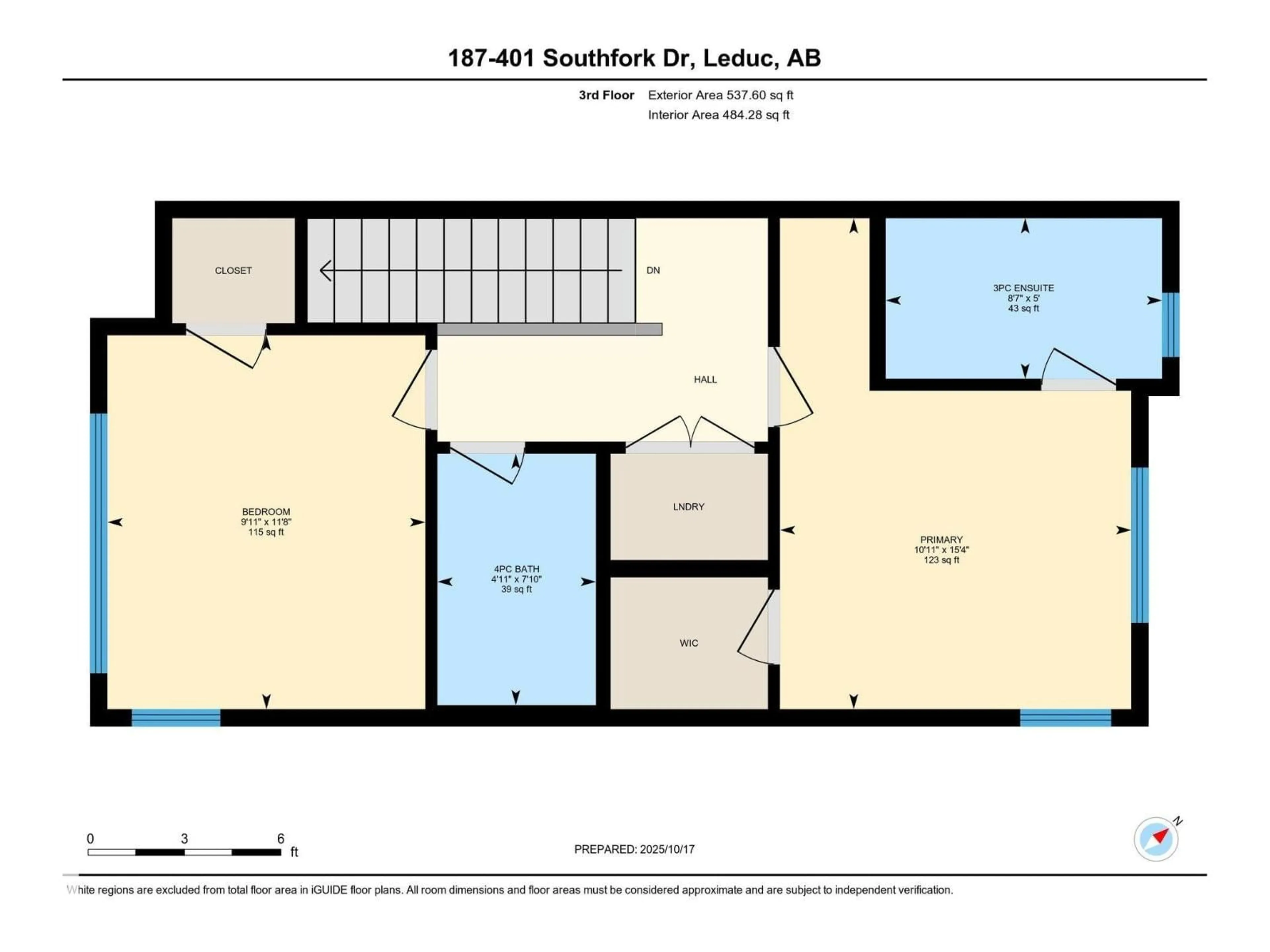 Floor plan for 187 - 401 SOUTHFORK DR, Leduc Alberta T9E0X1