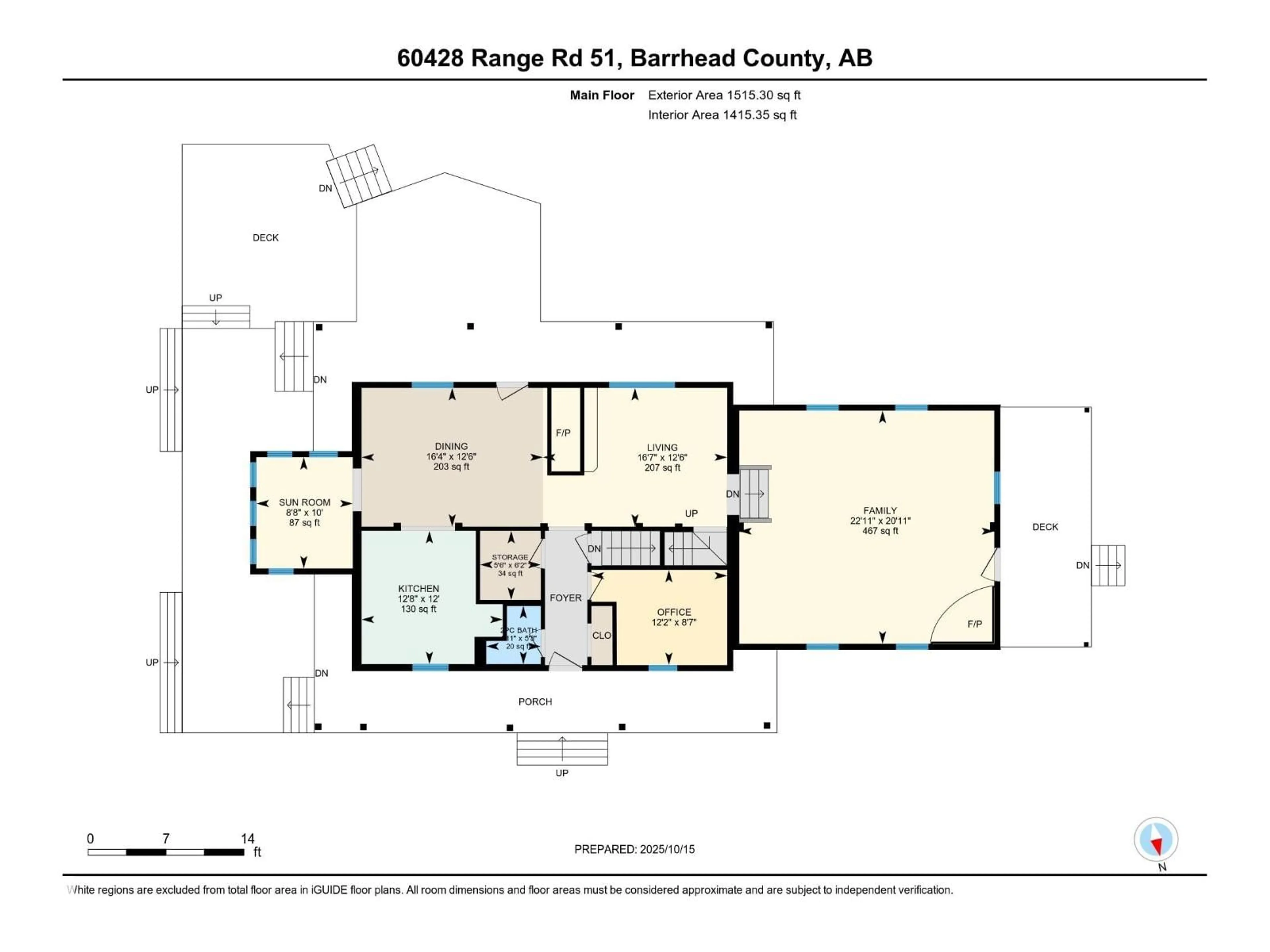 Floor plan for 60428 RGE. RD., Rural Barrhead County Alberta T7N1N3