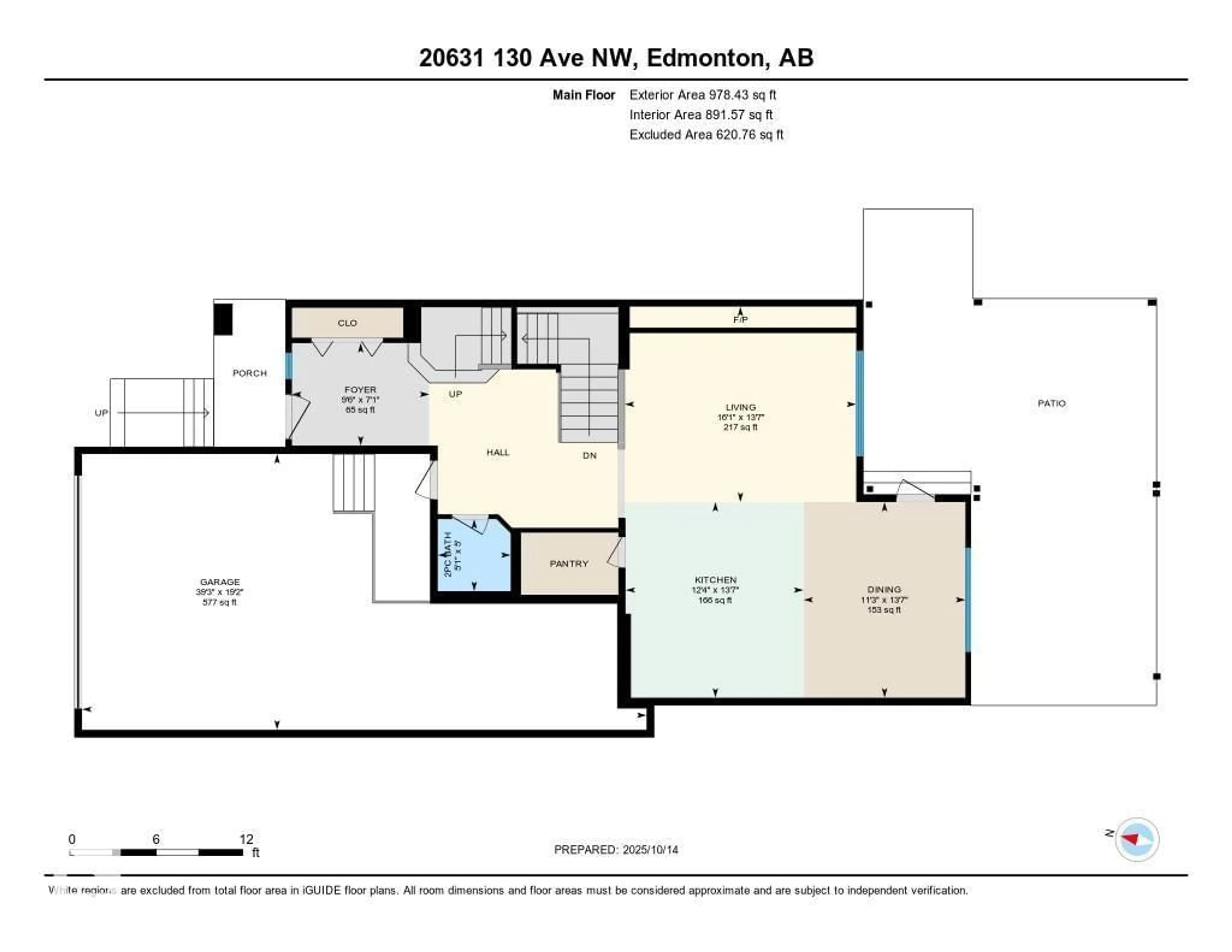 Floor plan for 20631 130 AV, Edmonton Alberta T5S0J4