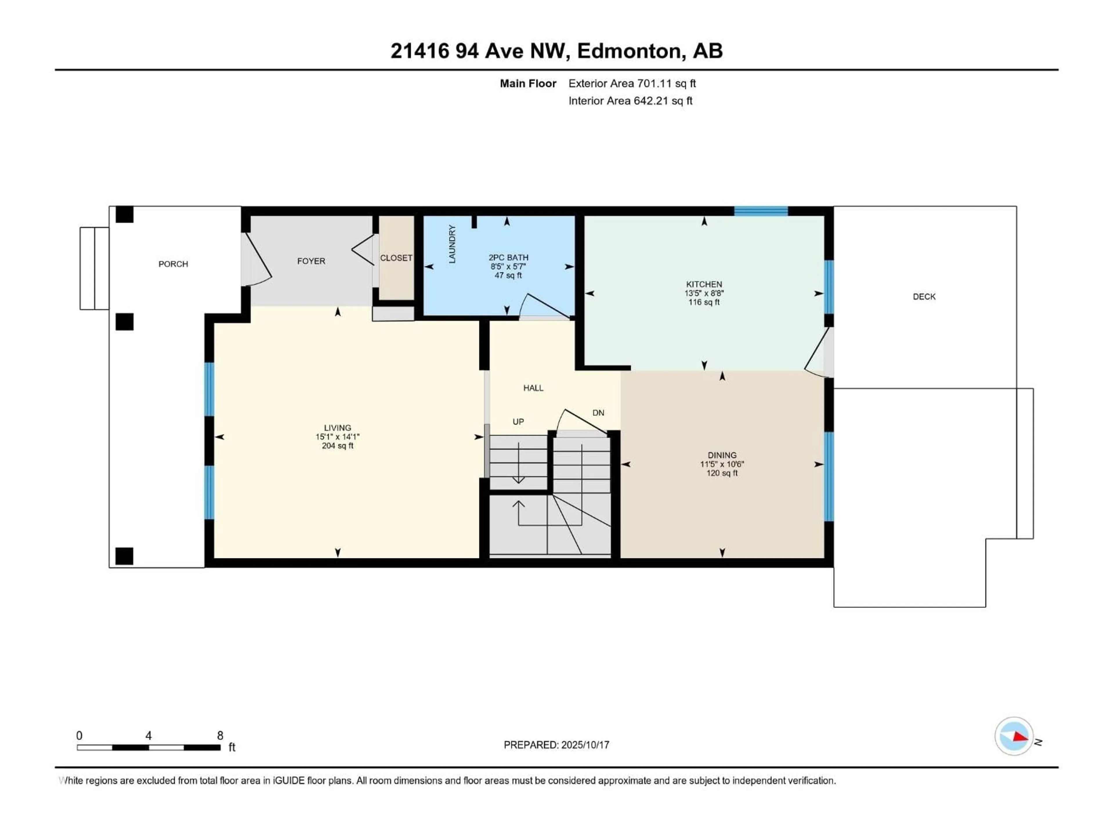 Floor plan for 21416 94 AV, Edmonton Alberta T5T4E5