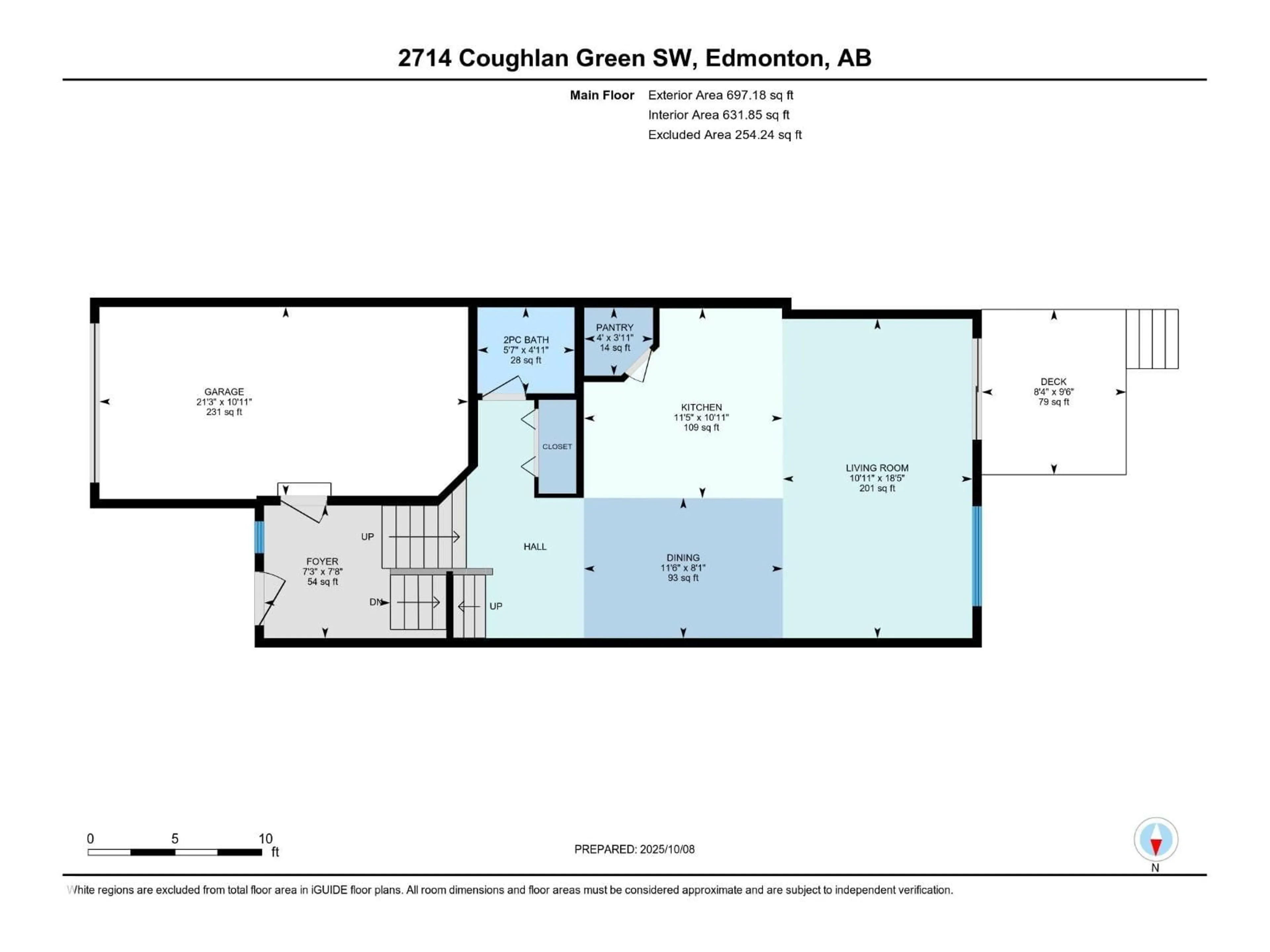 Floor plan for 2714 COUGHLAN GREEN, Edmonton Alberta T6W3N8