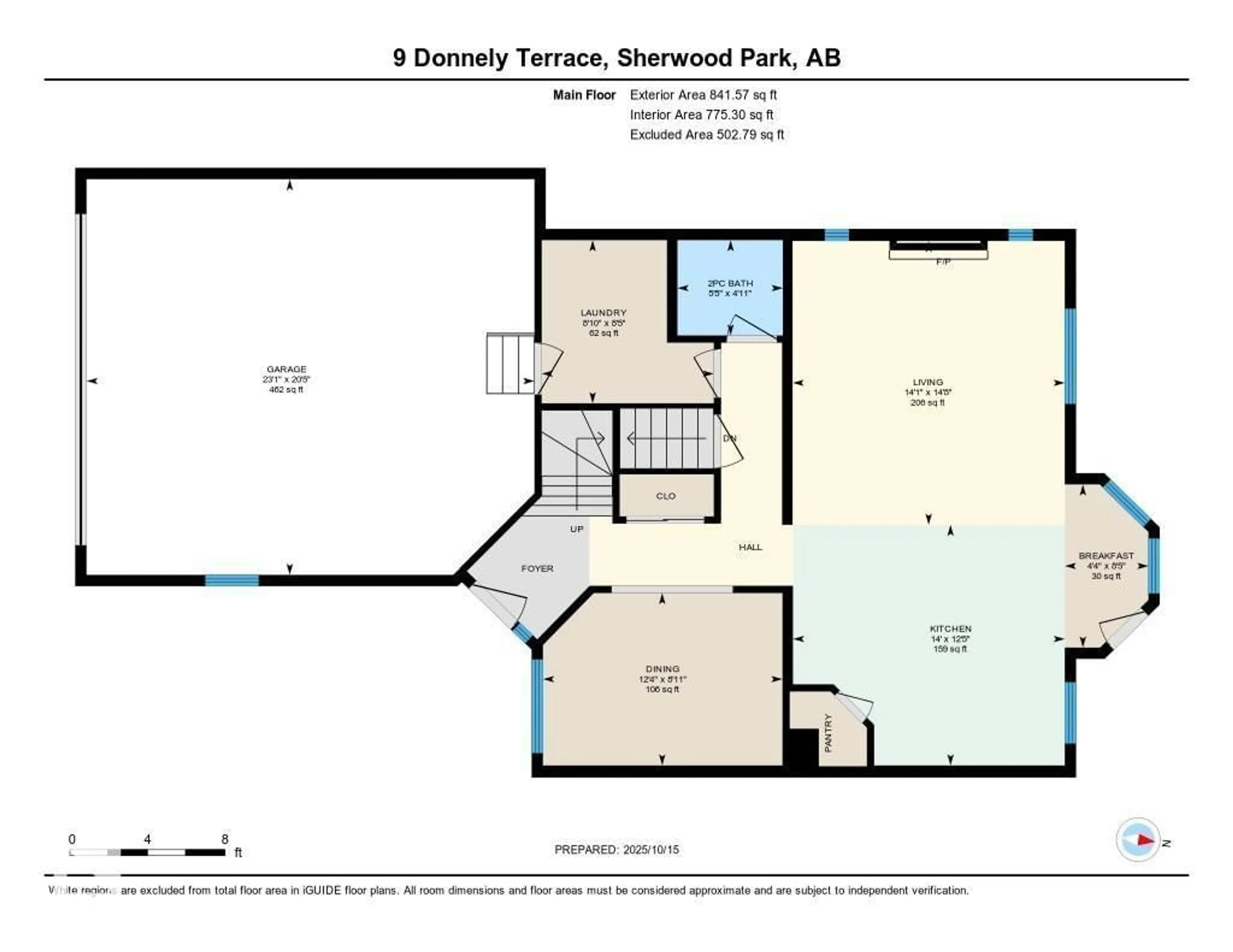 Floor plan for 9 DONNELY TC, Sherwood Park Alberta T8H2B2