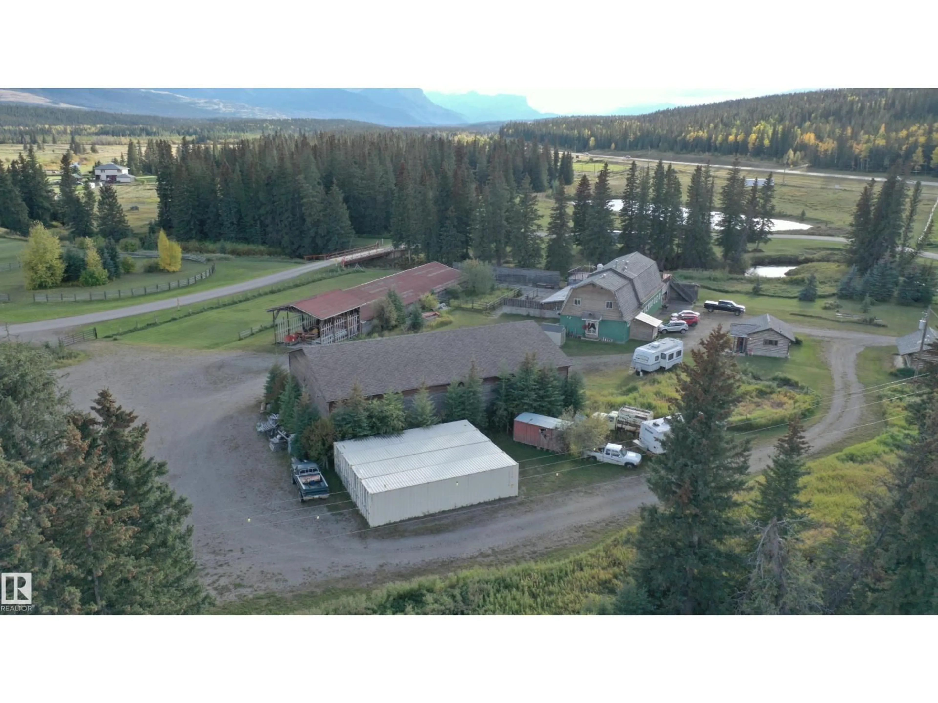 A pic from outside/outdoor area/front of a property/back of a property/a pic from drone, mountain view for NA - 50409B HIGHWAY 16, Rural Yellowhead Alberta T7V1A0