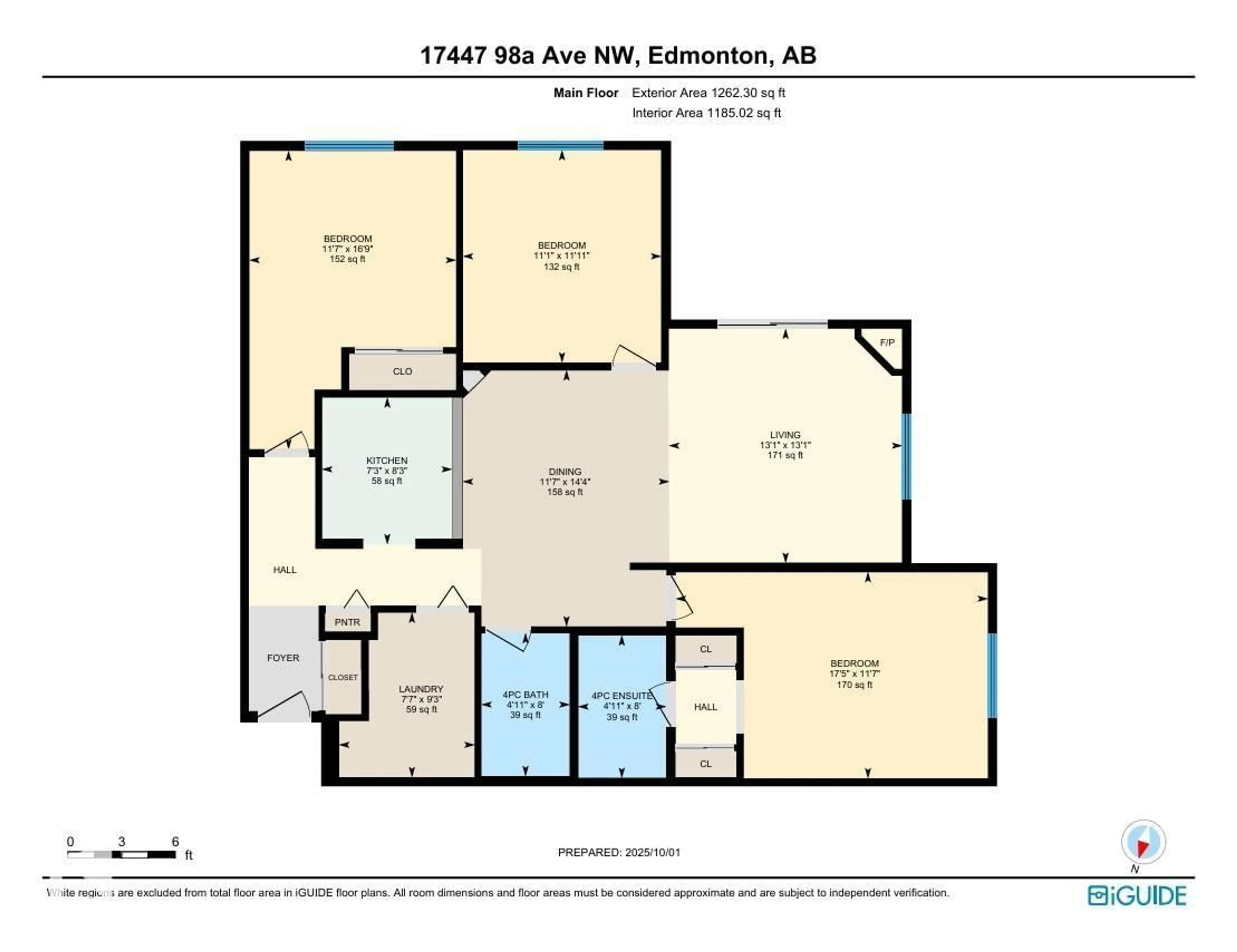 Floor plan for 130 17447 98A AV NW, Edmonton Alberta T5T6M4
