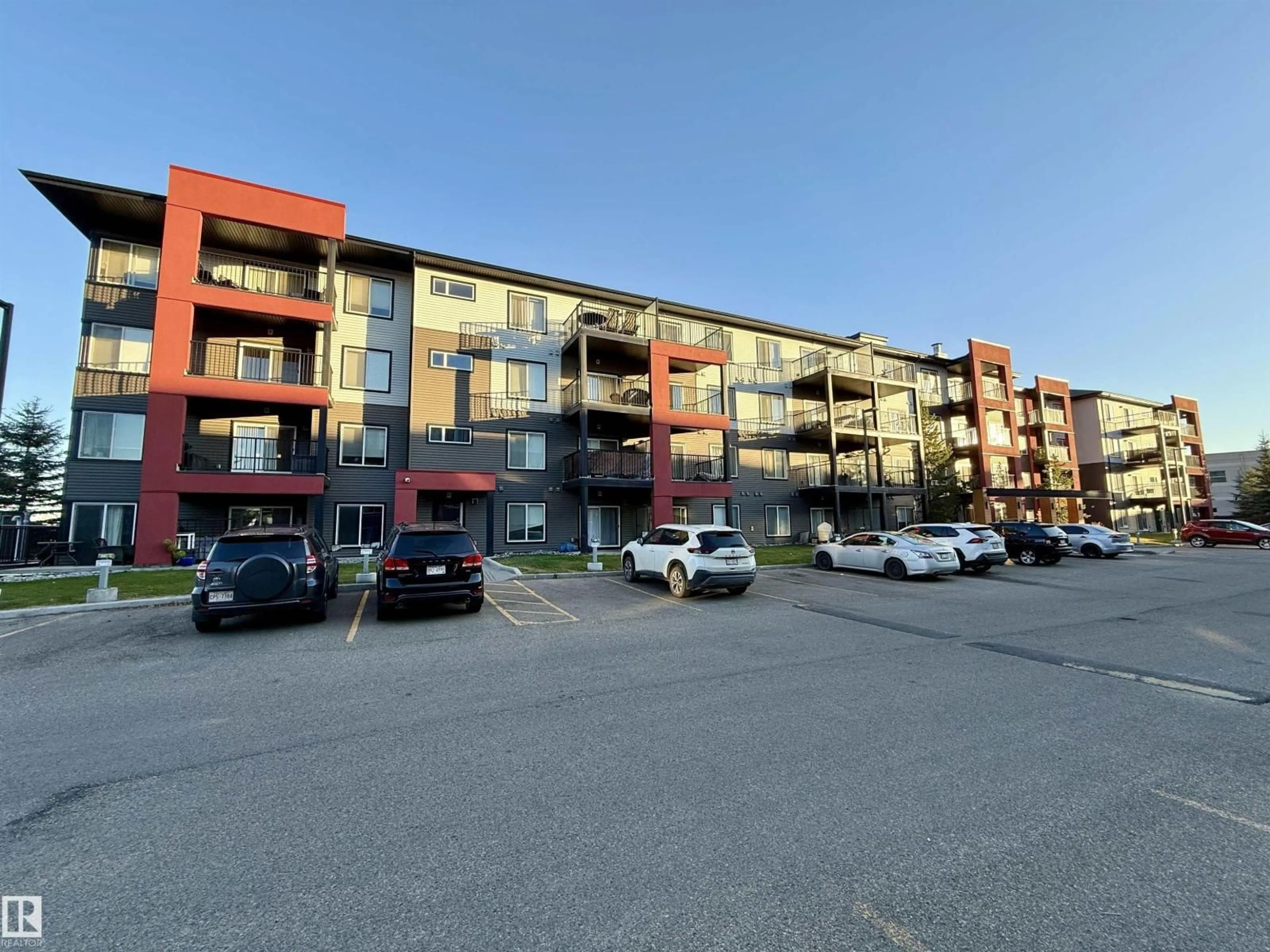 A pic from outside/outdoor area/front of a property/back of a property/a pic from drone, building for 202 - 340 WINDERMERE RD NW, Edmonton Alberta T6W2P2