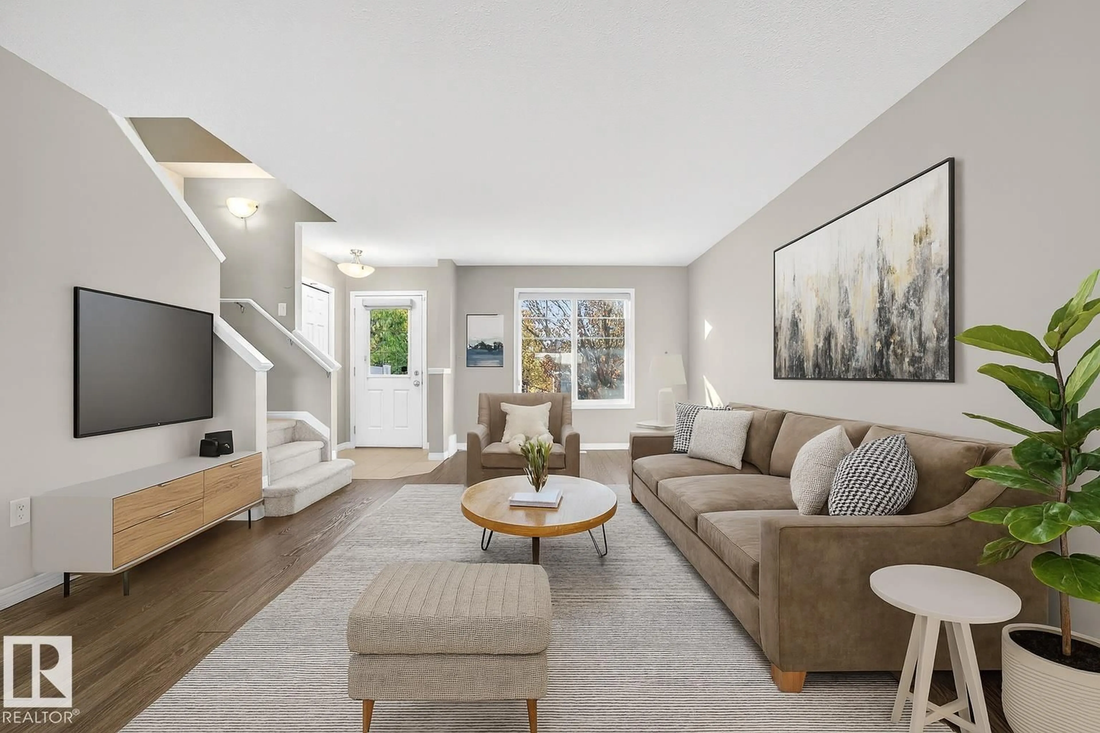 Living room with furniture, unknown for #49 - 4850 TERWILLEGAR CM, Edmonton Alberta T6R0T6