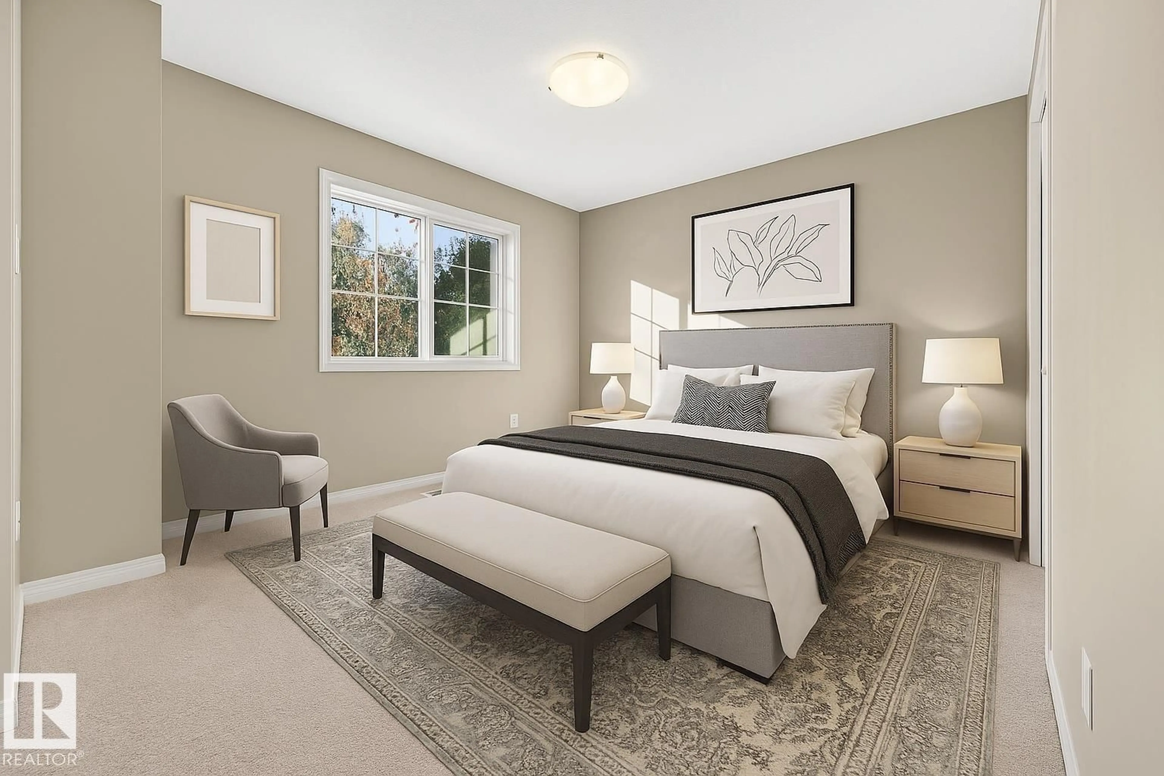 Bedroom with bed, unknown for #49 - 4850 TERWILLEGAR CM, Edmonton Alberta T6R0T6