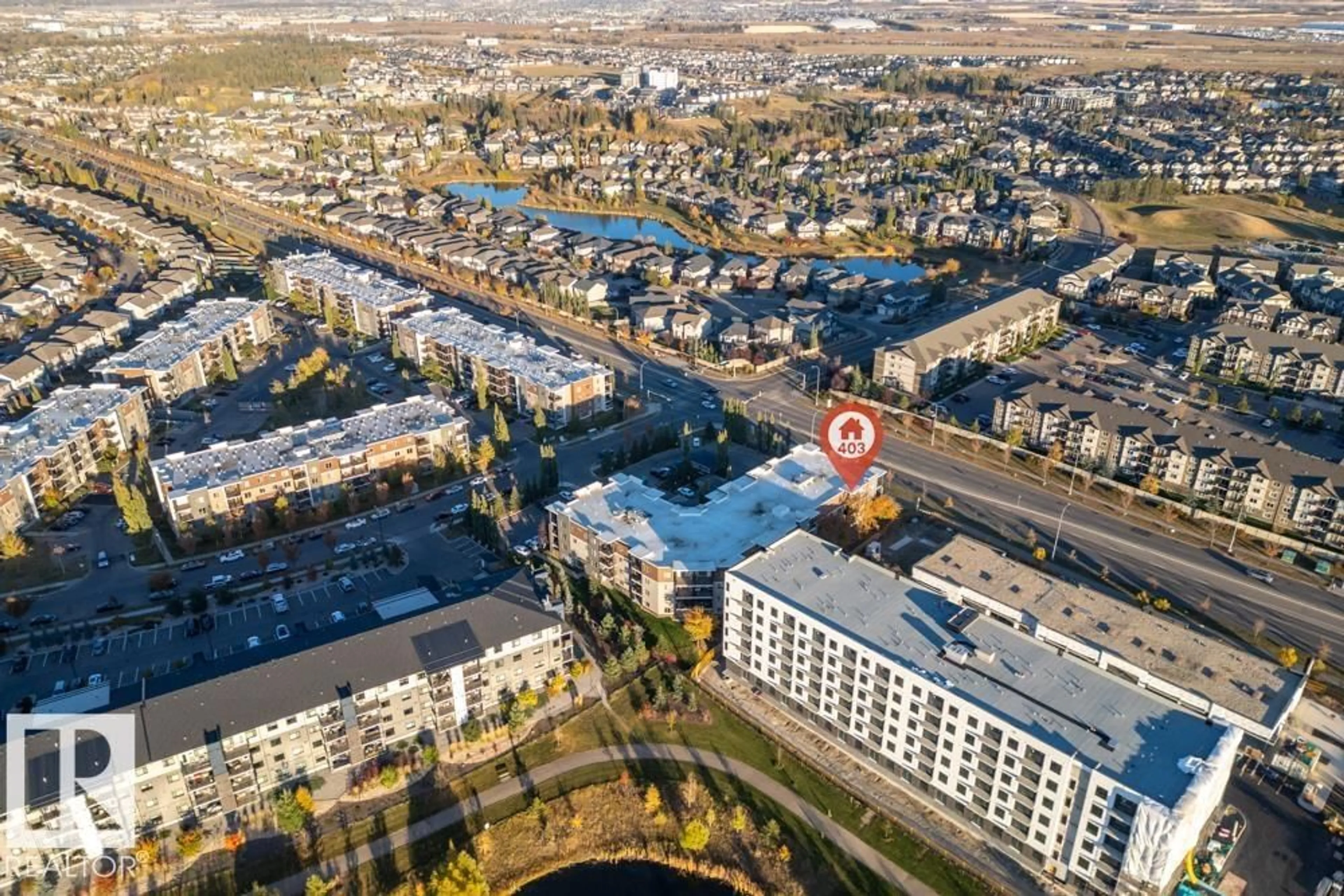 A pic from outside/outdoor area/front of a property/back of a property/a pic from drone, unknown for #403 - 11803 22 AV, Edmonton Alberta T6W2R9