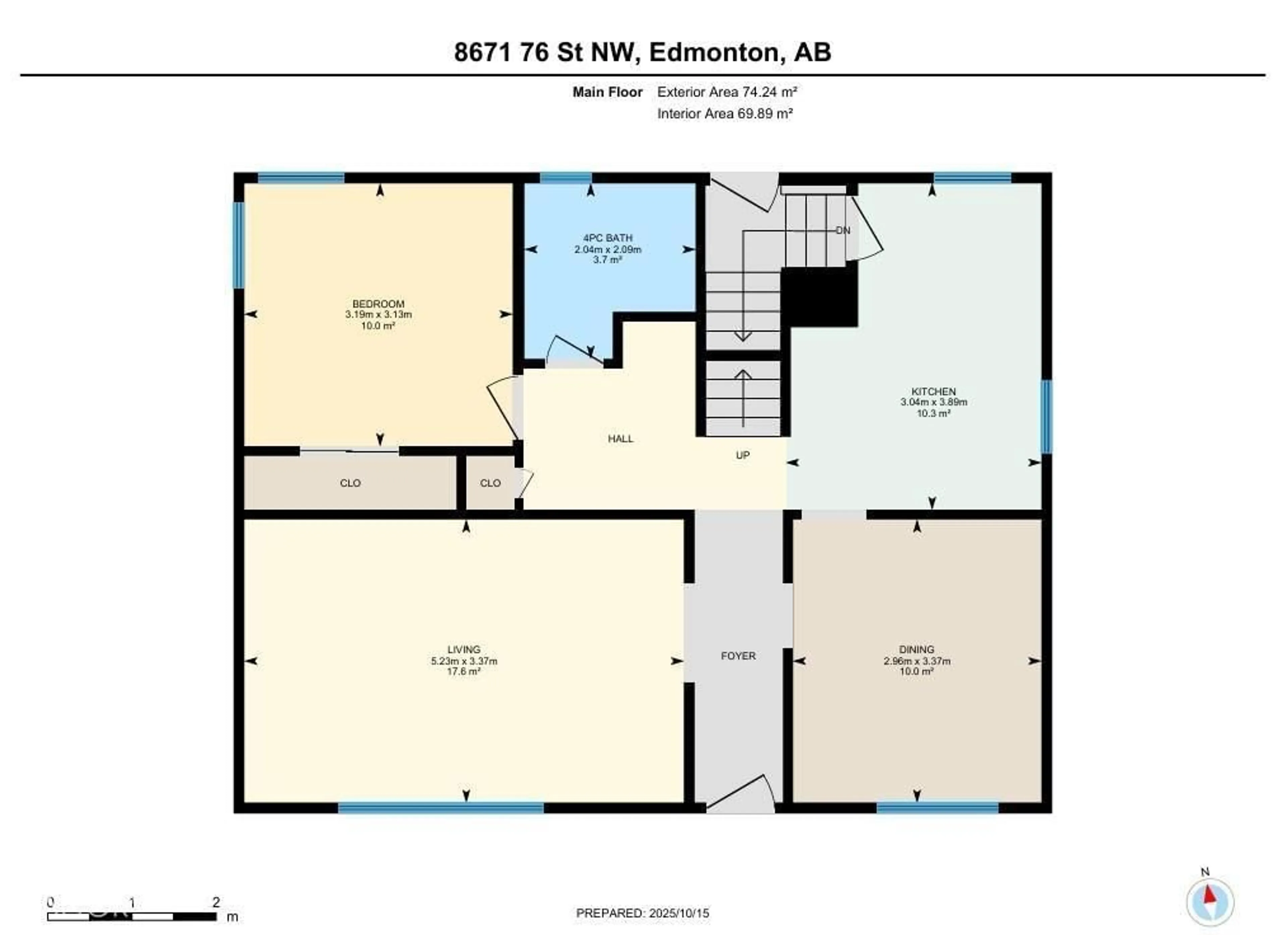 Floor plan for 8671 76 ST, Edmonton Alberta T6C2K1