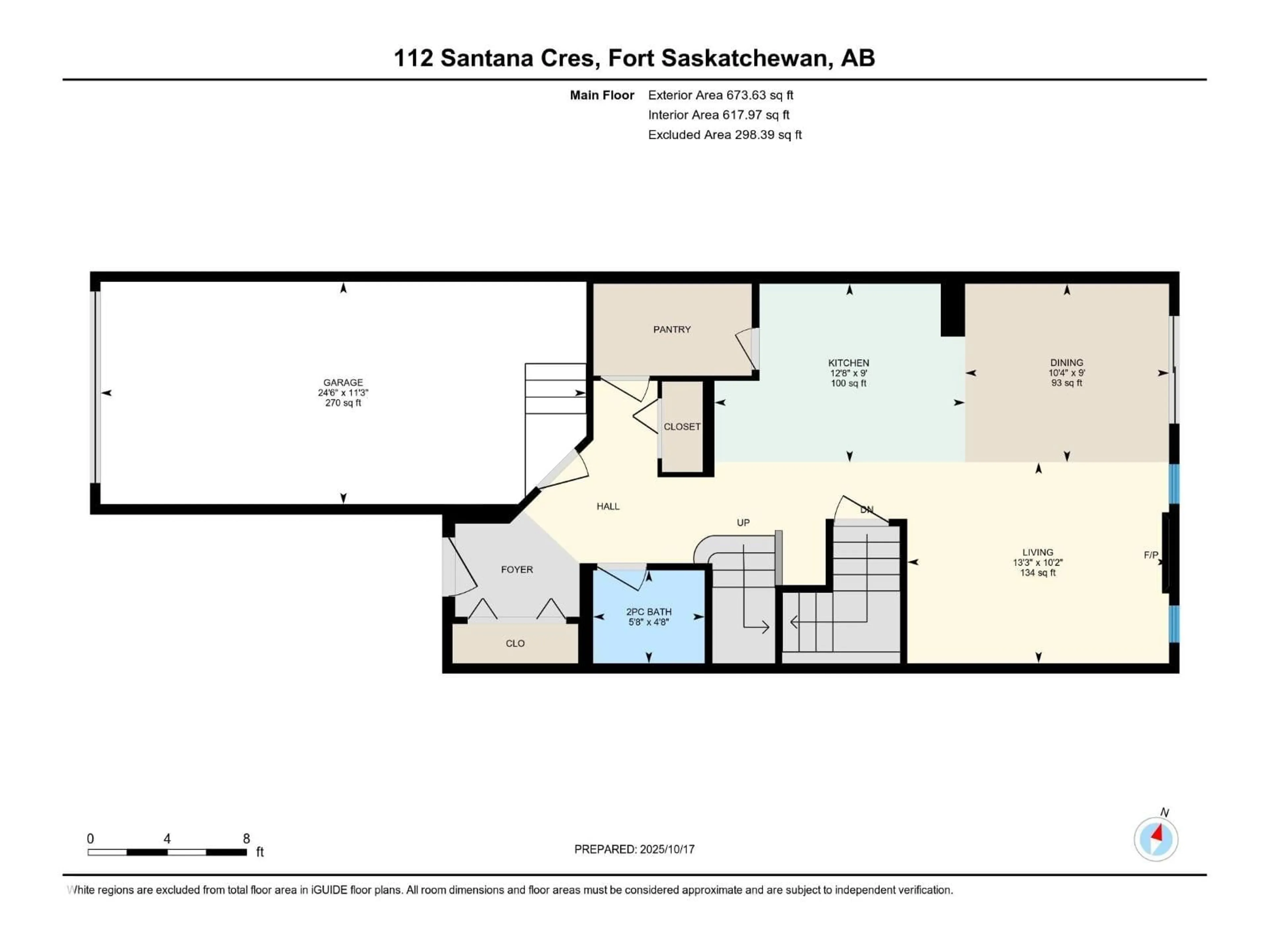 Floor plan for 112 SANTANA, Fort Saskatchewan Alberta T8L0T2