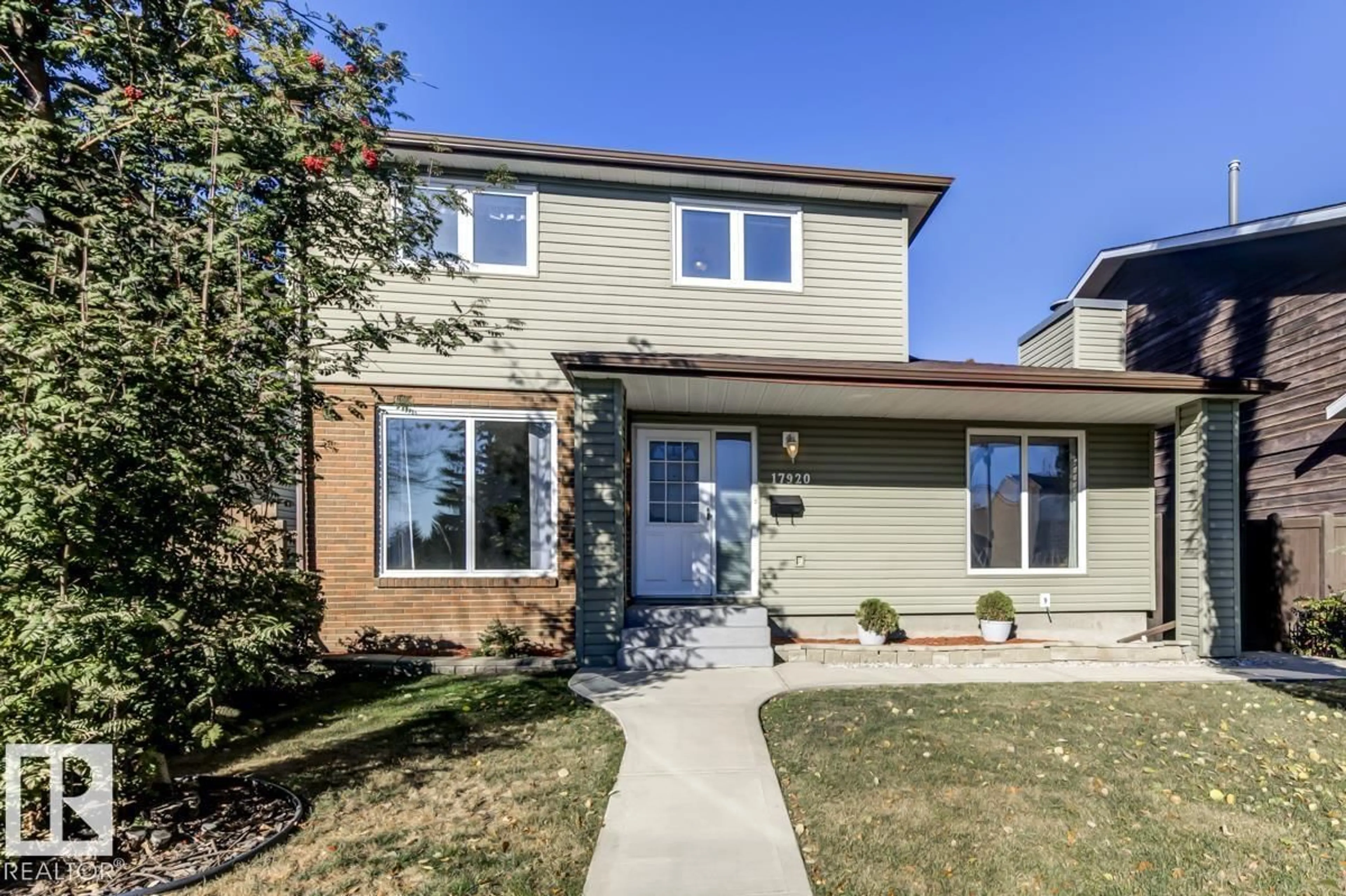 Home with brick exterior material, street for 17920 76 AV, Edmonton Alberta T5T2G1
