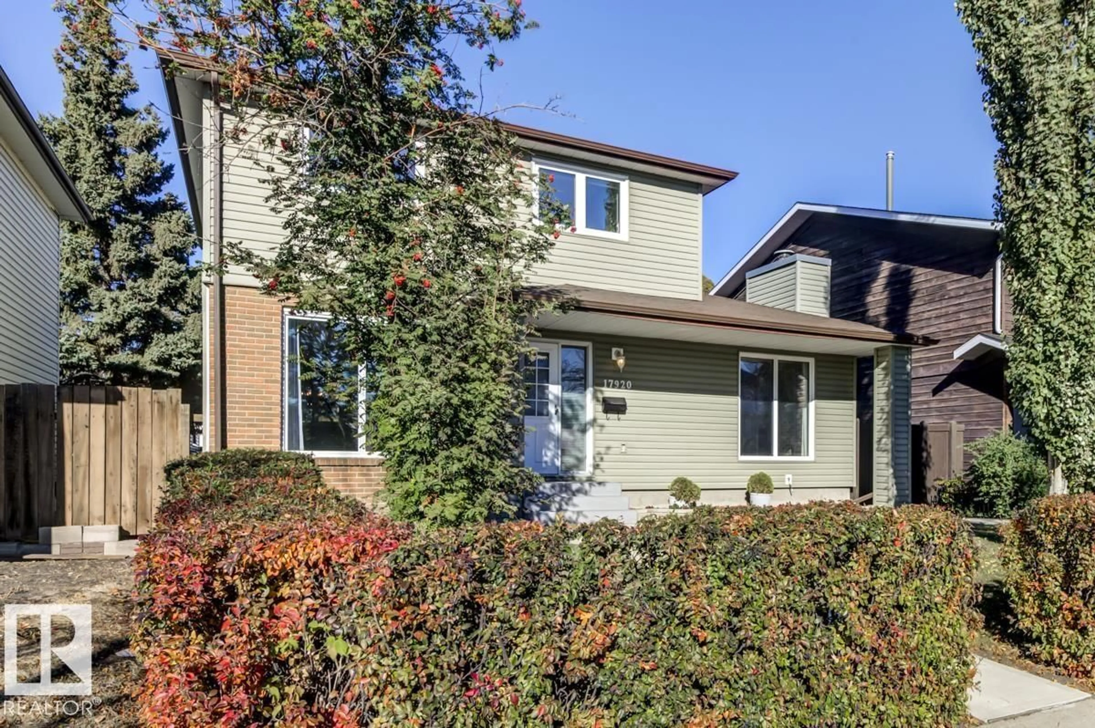 Home with brick exterior material, street for 17920 76 AV, Edmonton Alberta T5T2G1