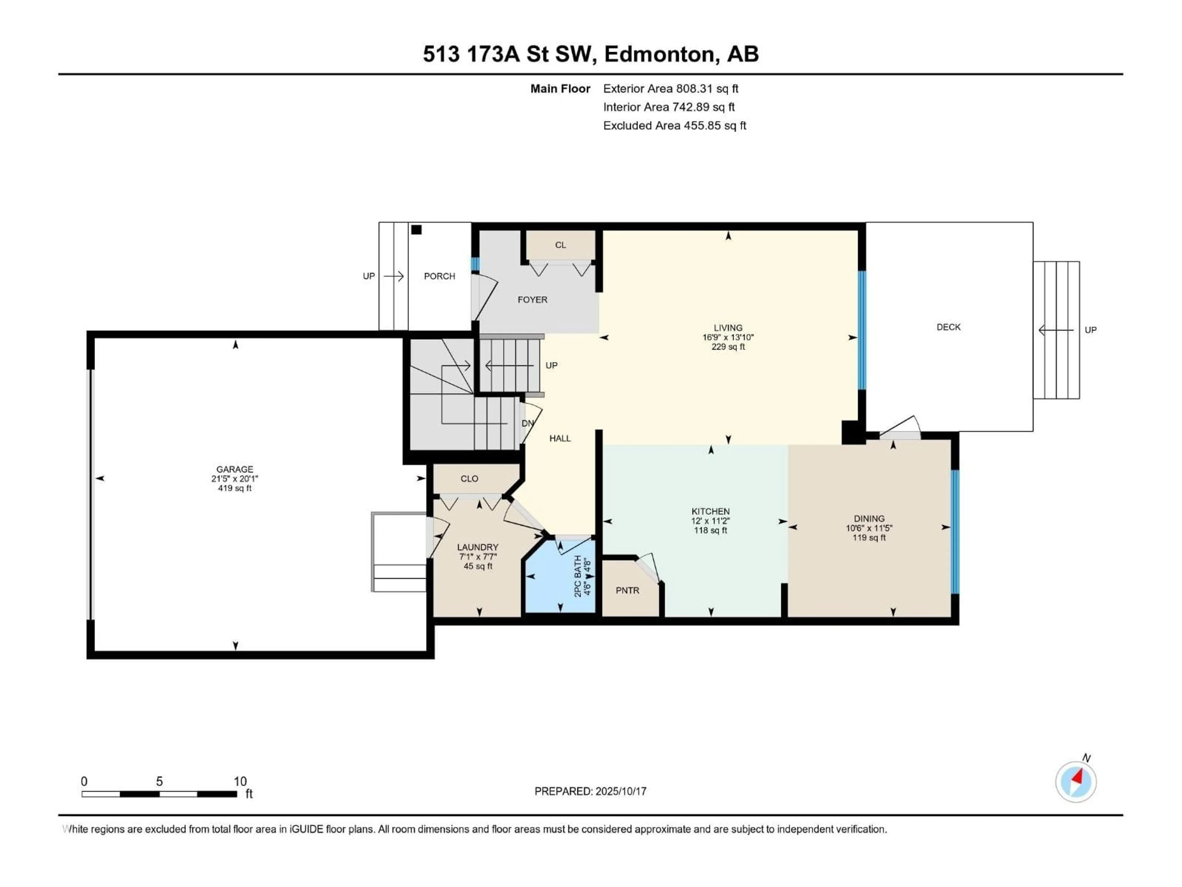 Floor plan for SW - 513 173A ST, Edmonton Alberta T6W2A5