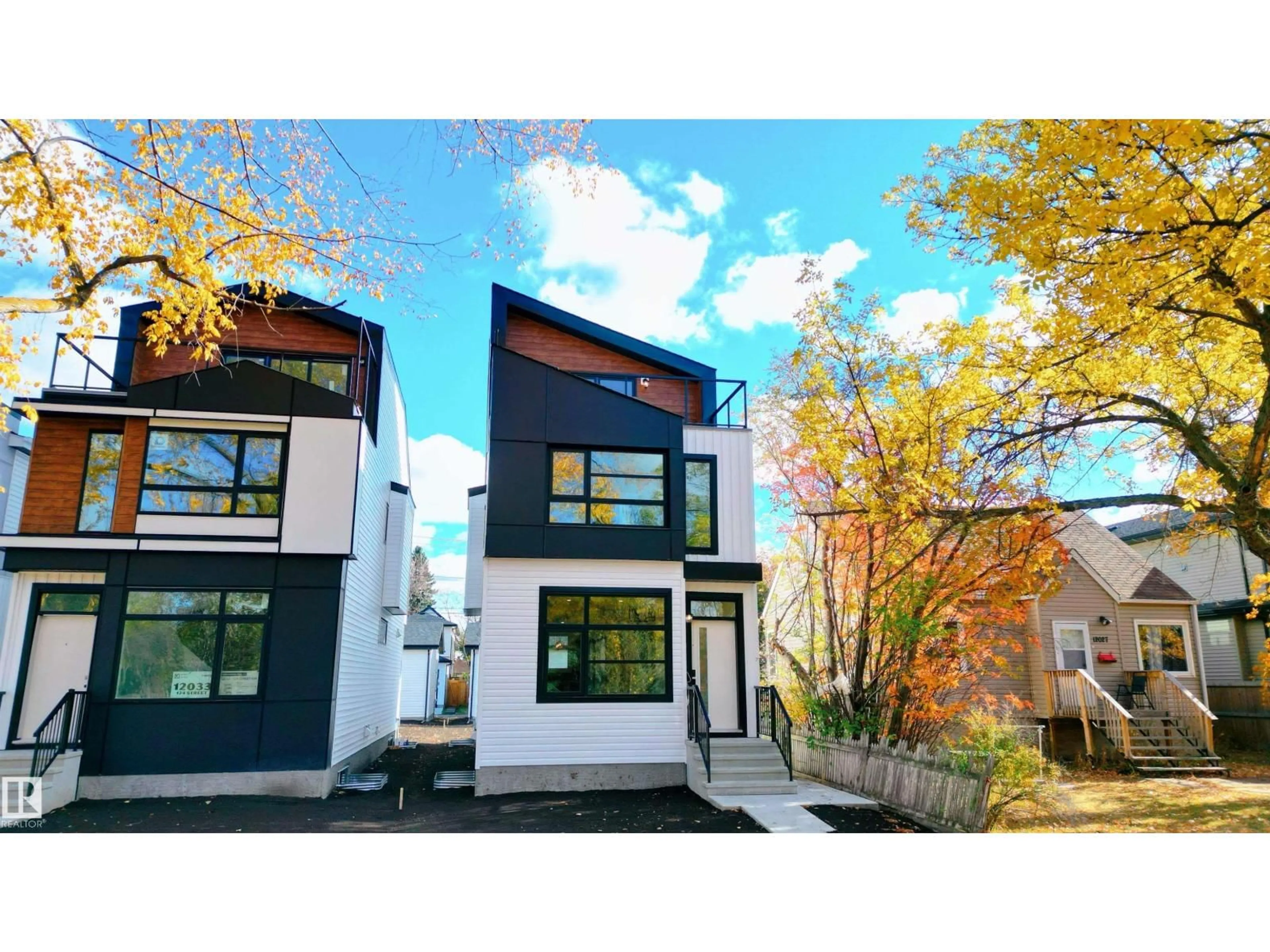 Home with vinyl exterior material, street for 12031 124 ST, Edmonton Alberta T5L0M8