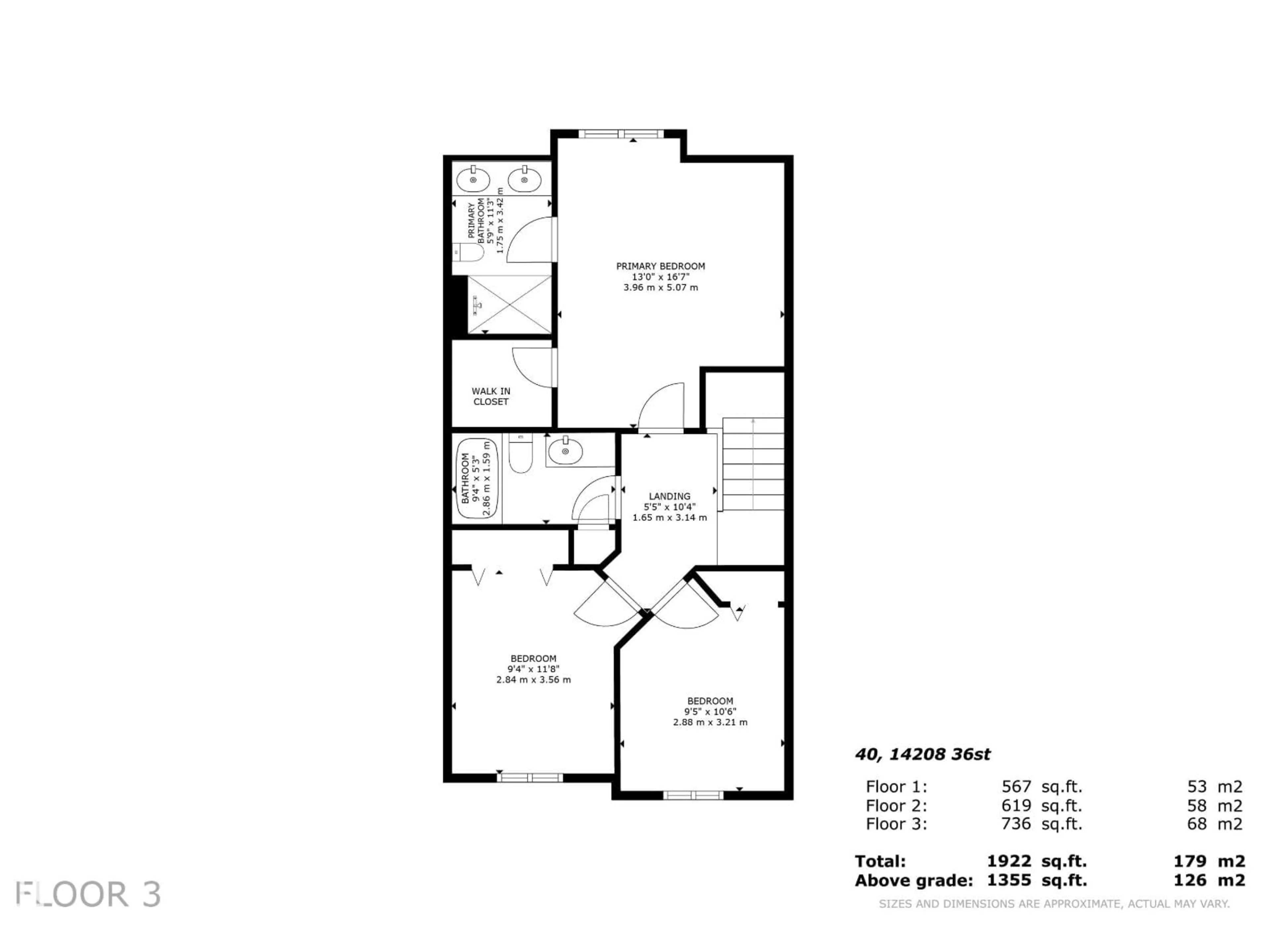 Floor plan for #40 - 14208 36 ST NW, Edmonton Alberta T5Y0E4