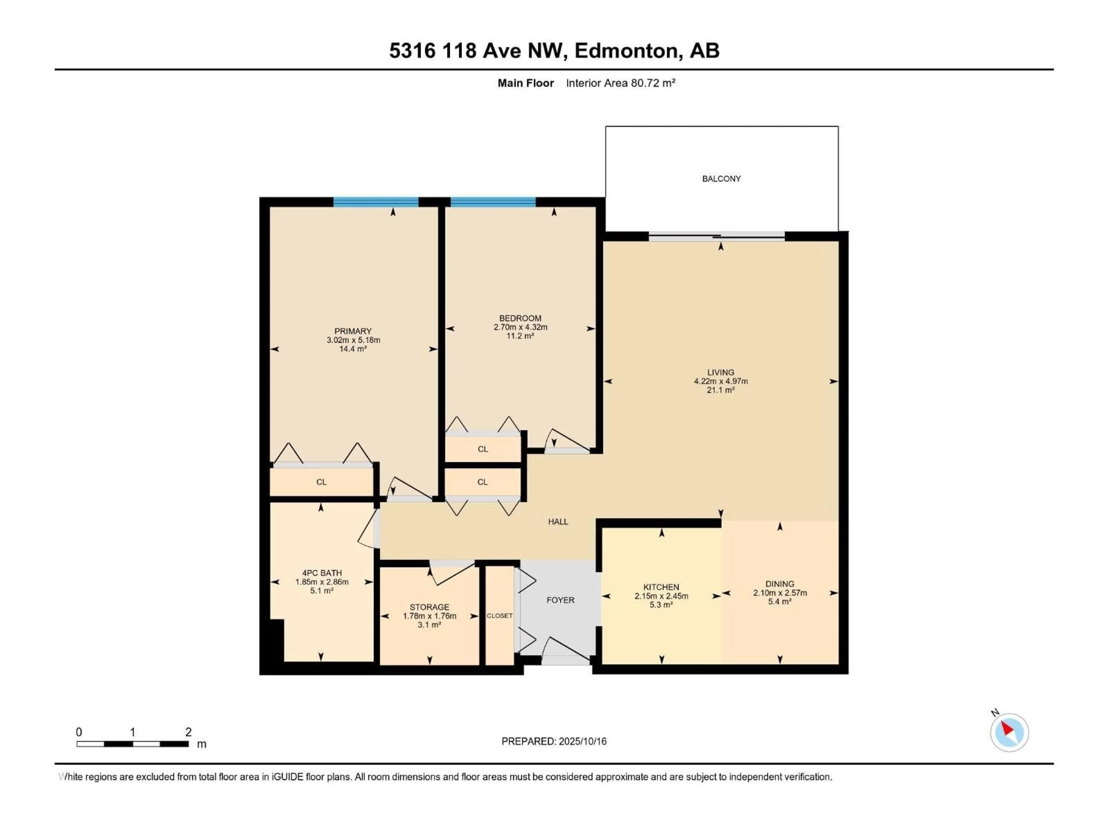 Floor plan for #305 - 5316 118 AV, Edmonton Alberta T5W1C4