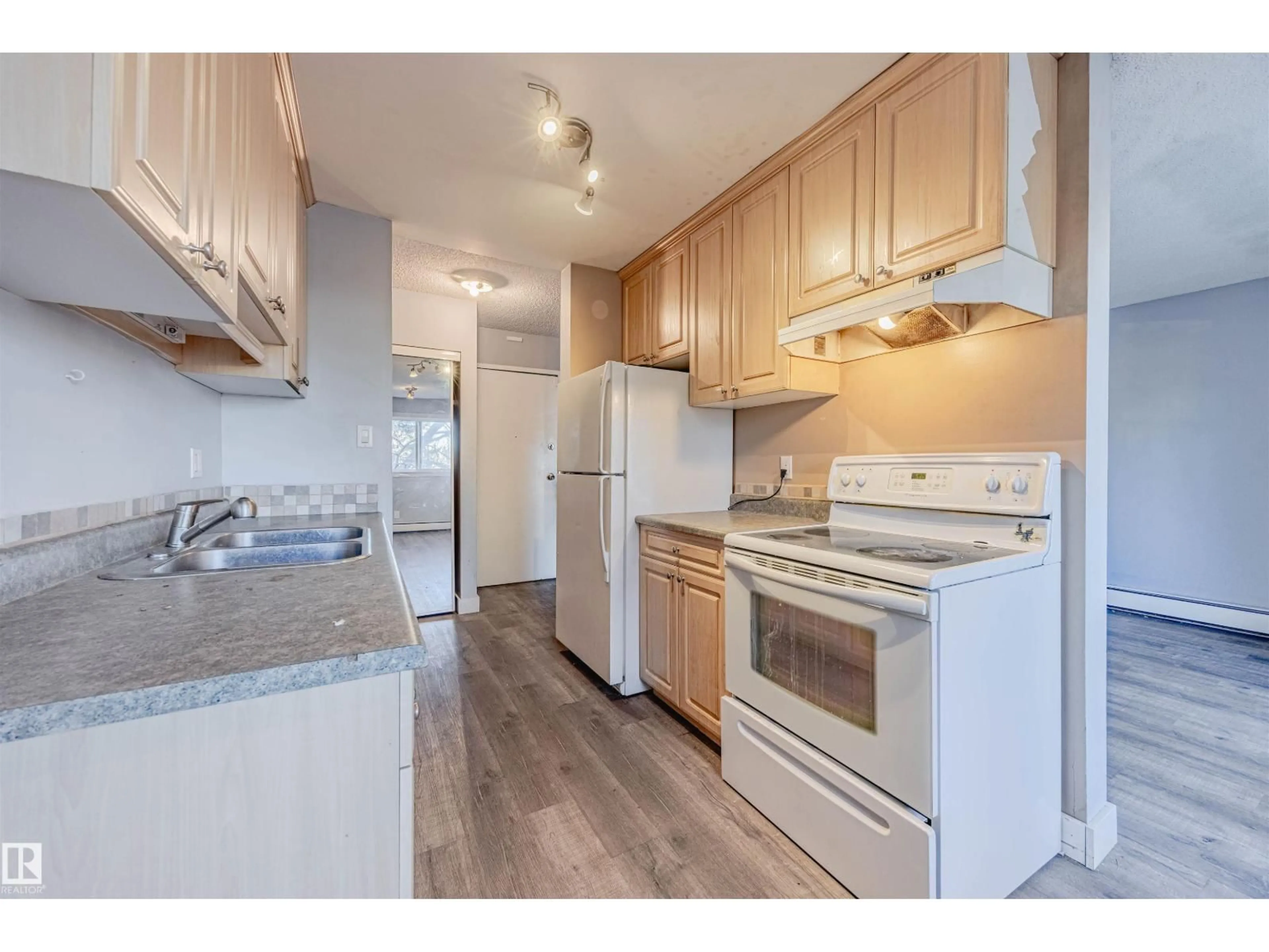 Standard kitchen, wood/laminate floor for #28 - 11255 31 AV, Edmonton Alberta T6J3V6
