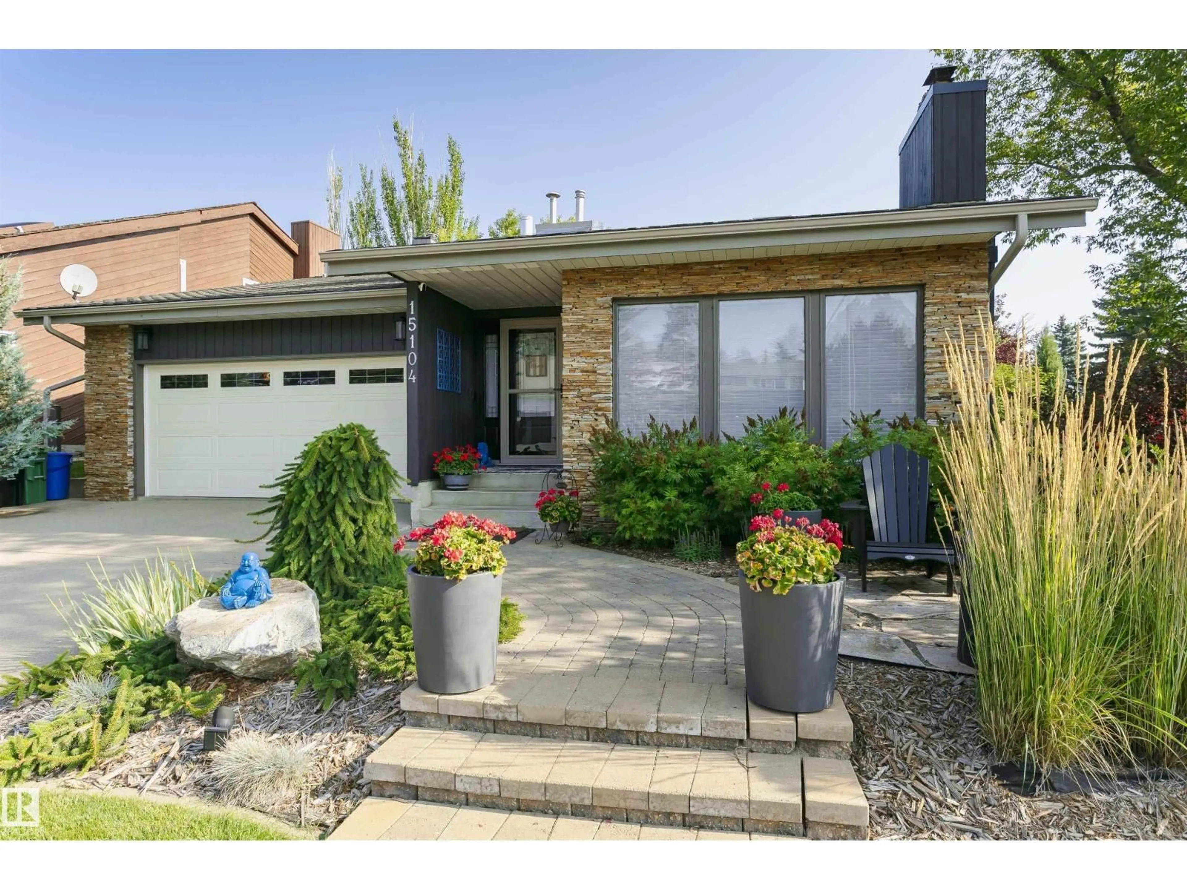 Home with brick exterior material, street for 15104 42 AV, Edmonton Alberta T6W1A5