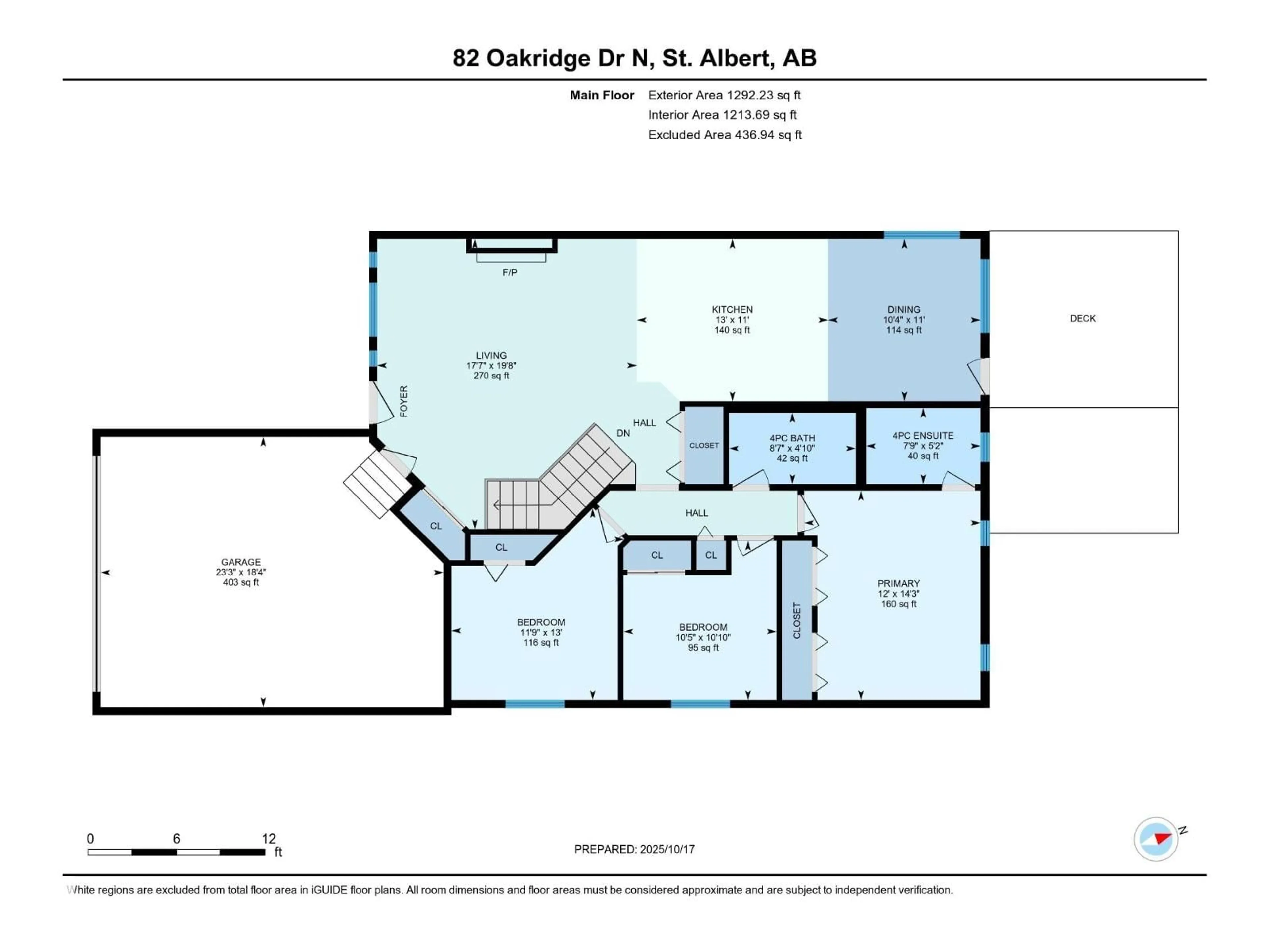 Floor plan for 82 OAKRIDGE DR, St. Albert Alberta T8N6L8