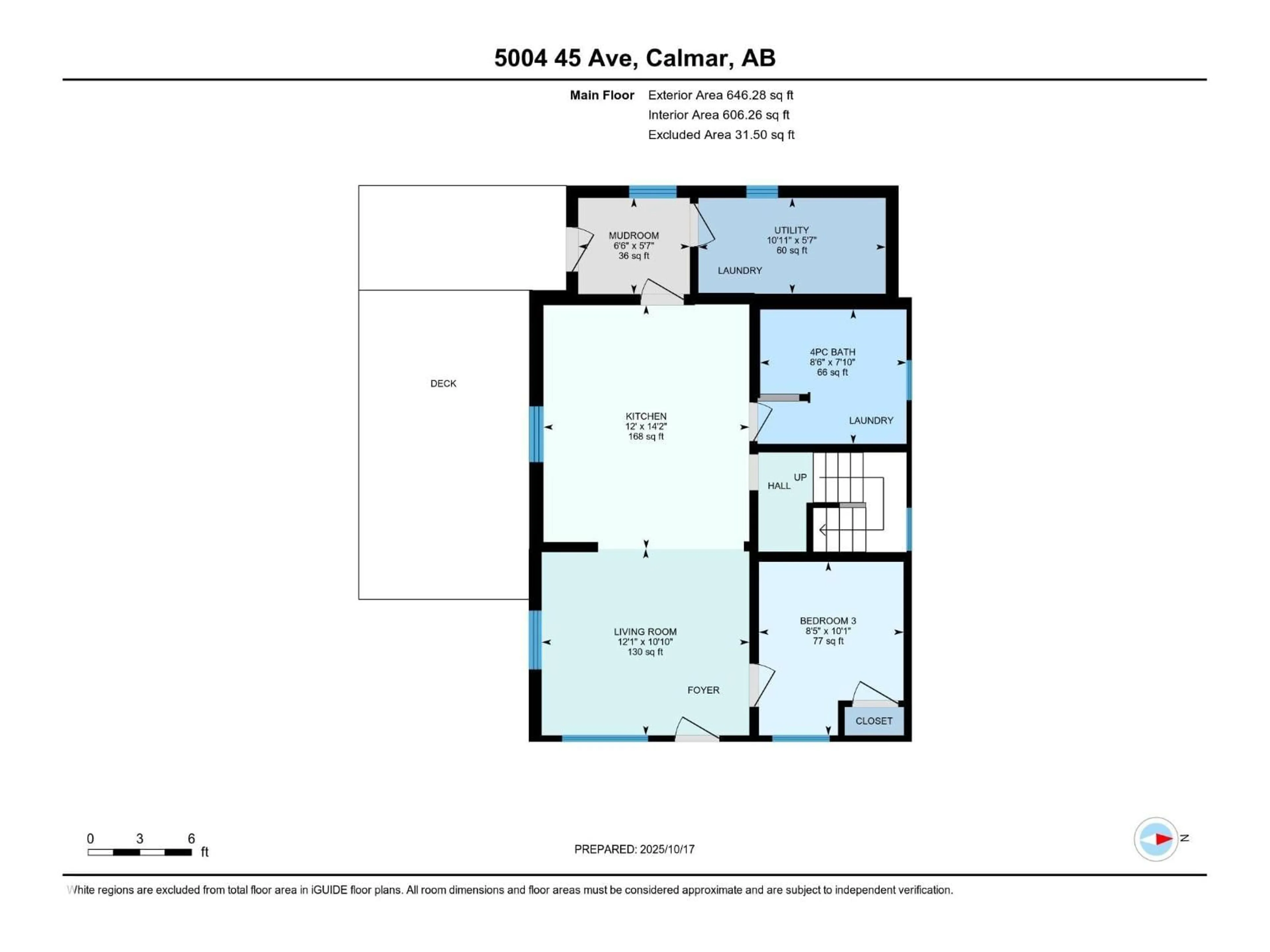 Floor plan for 5004 45TH AV, Calmar Alberta T0C0V0