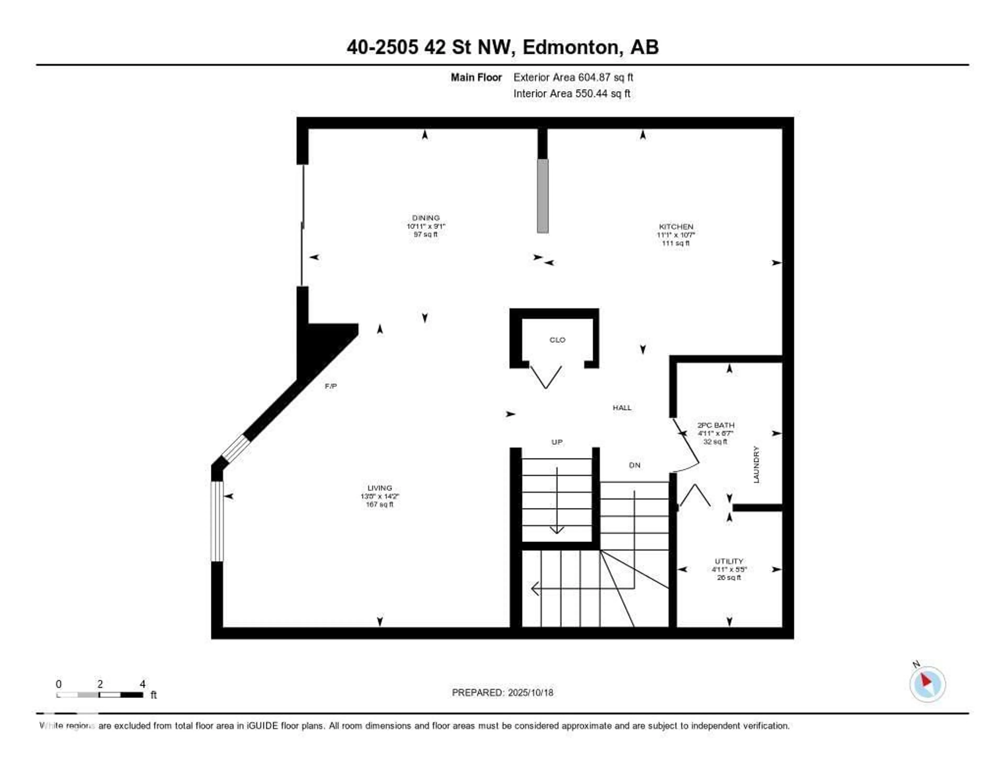 Floor plan for #40 - 2505 42 ST, Edmonton Alberta T6L7G8