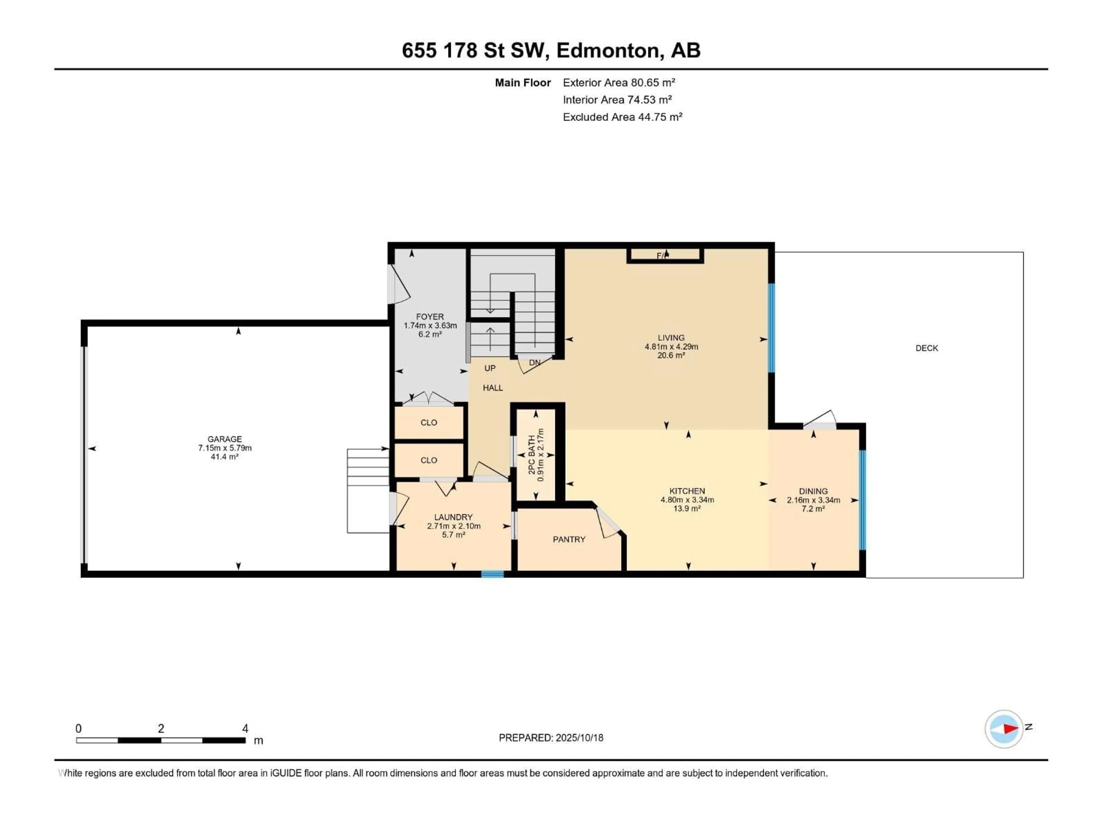Floor plan for SW - 655 178 ST, Edmonton Alberta T6W2L6