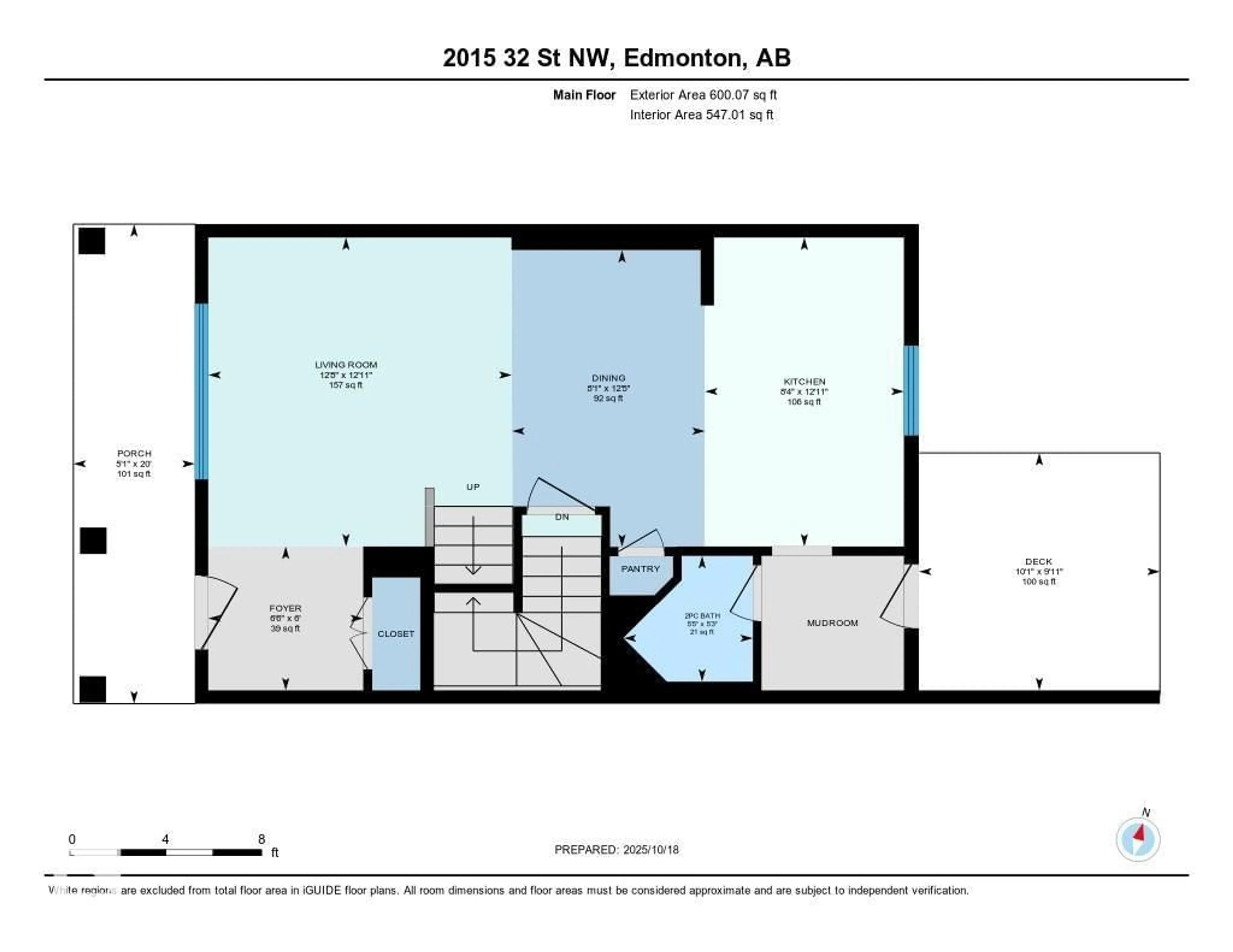 Floor plan for 2015 32 ST, Edmonton Alberta T6T0K4