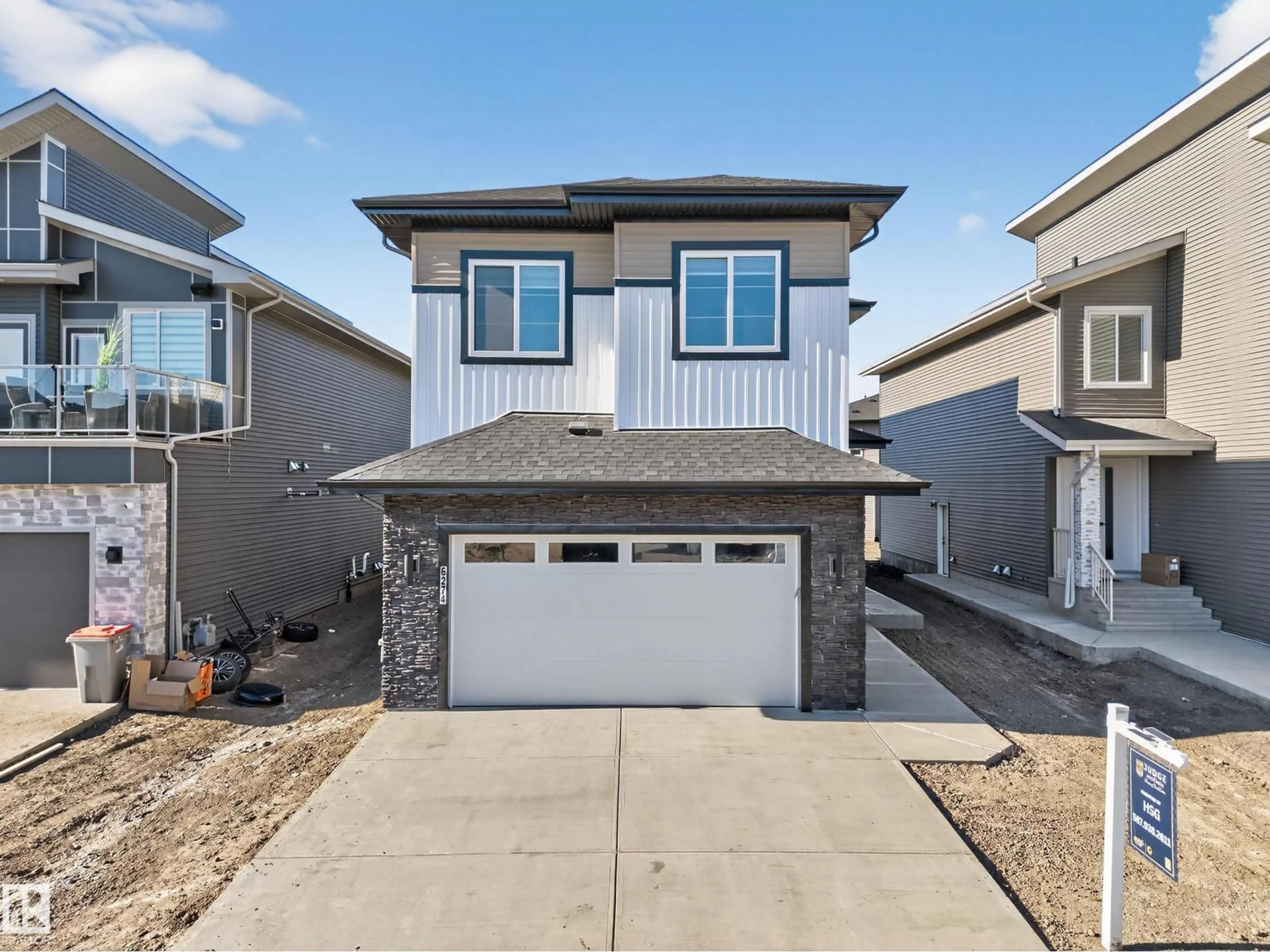Home with vinyl exterior material, street for 6274 19 ST, Rural Leduc County Alberta T4X3C8