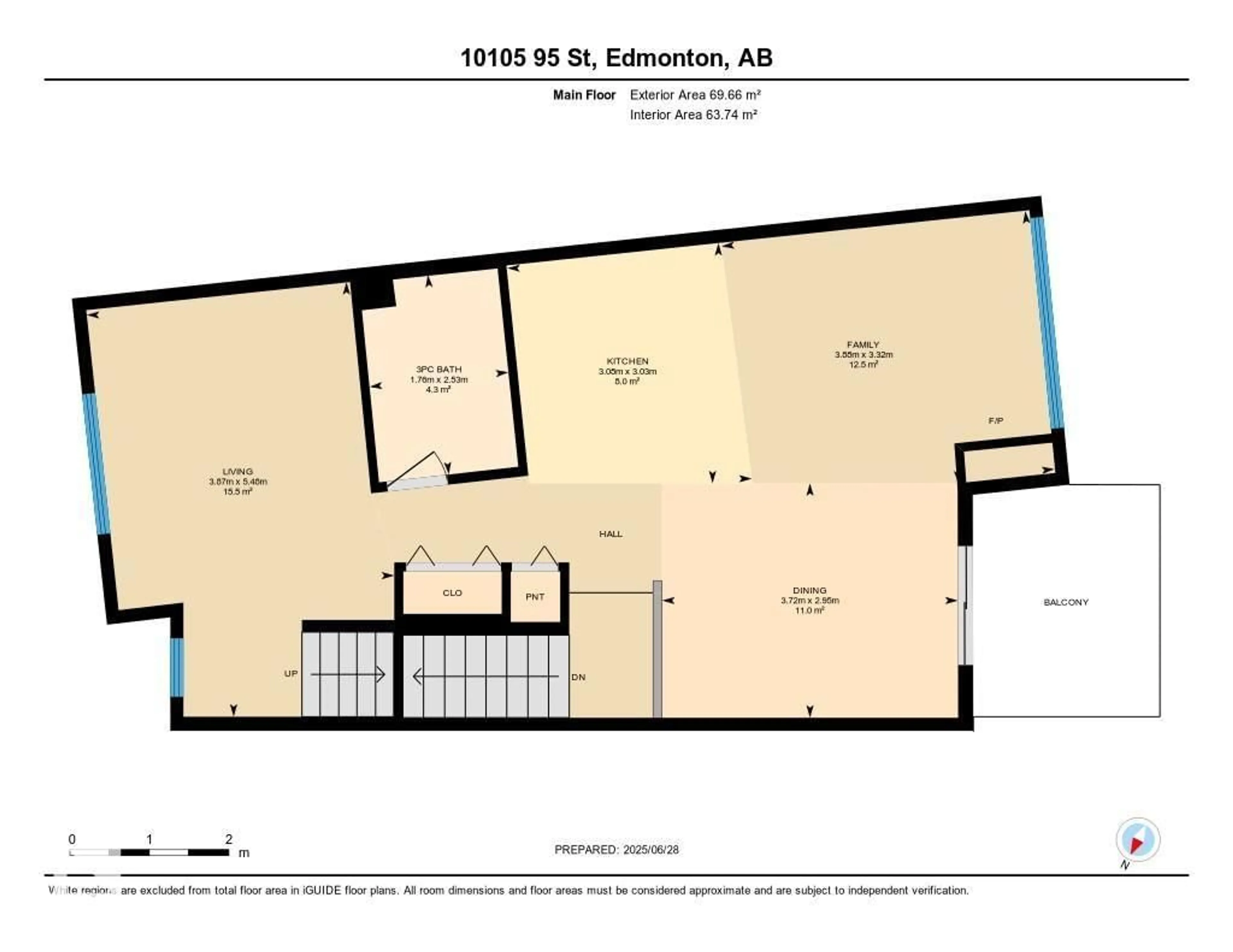 Floor plan for #214 - 10105 95 ST, Edmonton Alberta T5H4M4