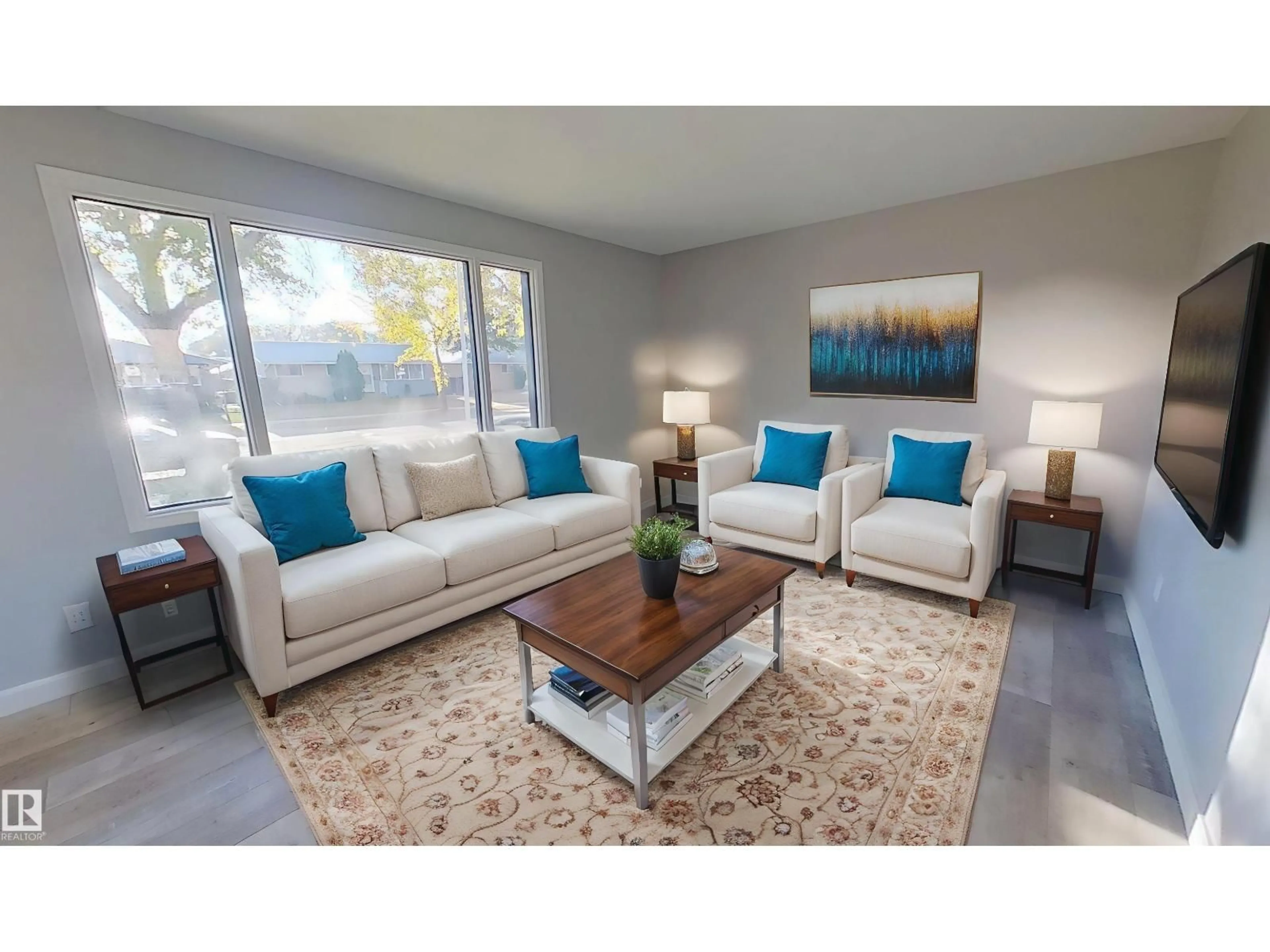 Living room with furniture, unknown for NW - 10458 166 ST, Edmonton Alberta T8A6C7