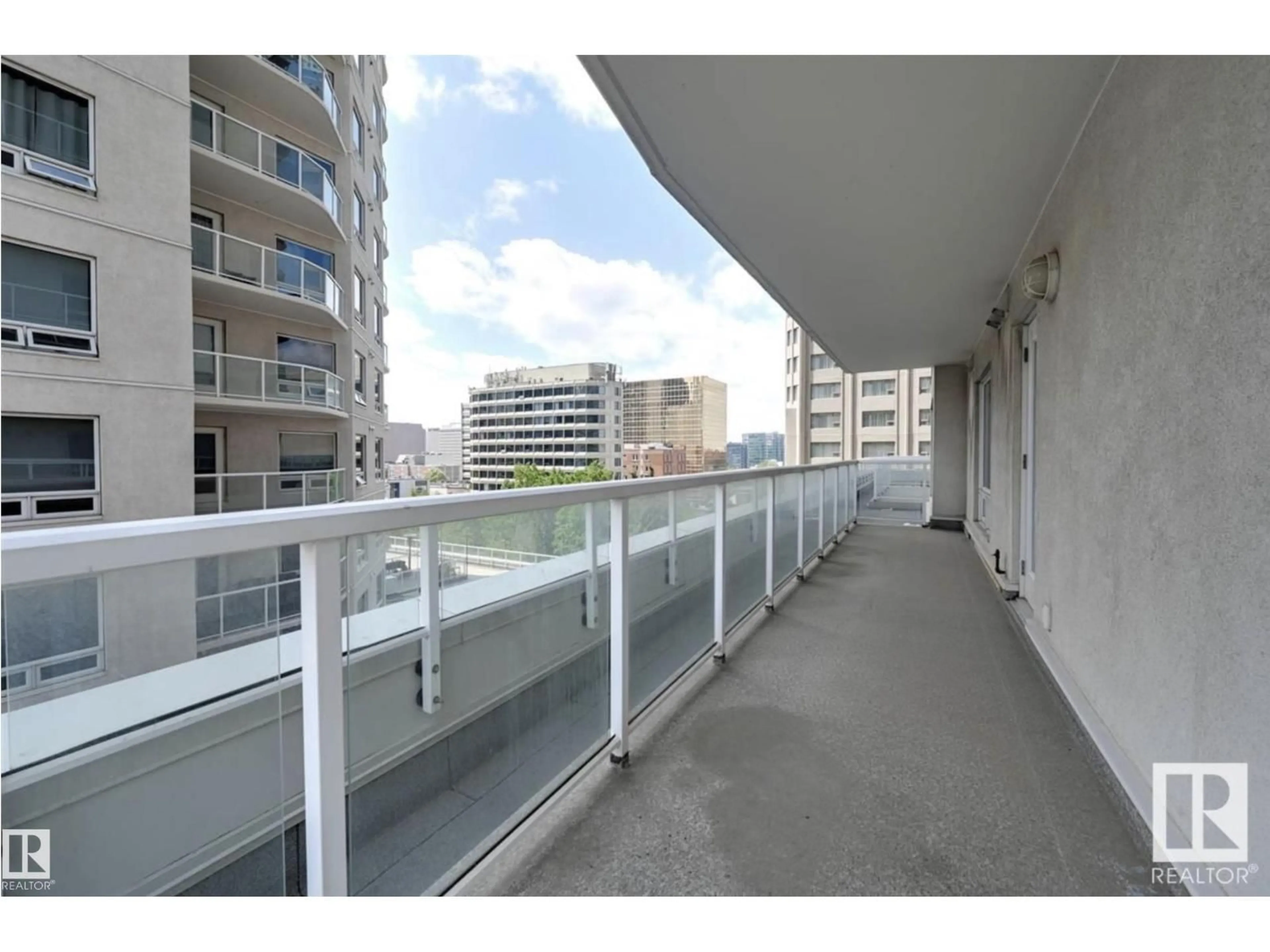 Balcony in the apartment, city buildings view from balcony for 10152 104 ST, Edmonton Alberta T5J0B6