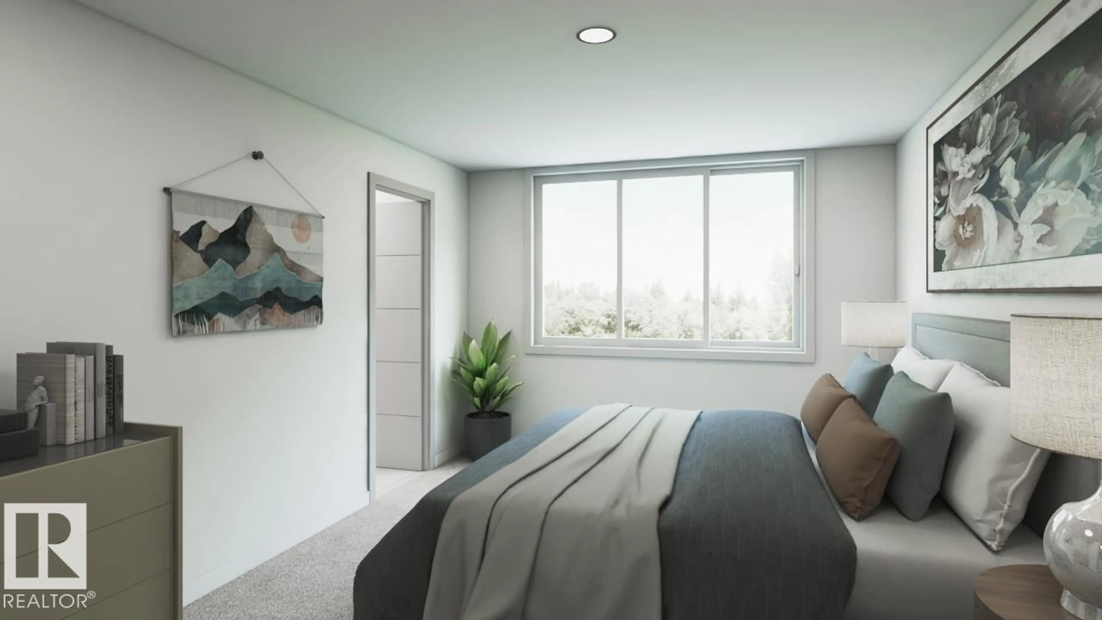 Bedroom with bed, unknown for NW - 9235 230 ST, Edmonton Alberta T5T7H8