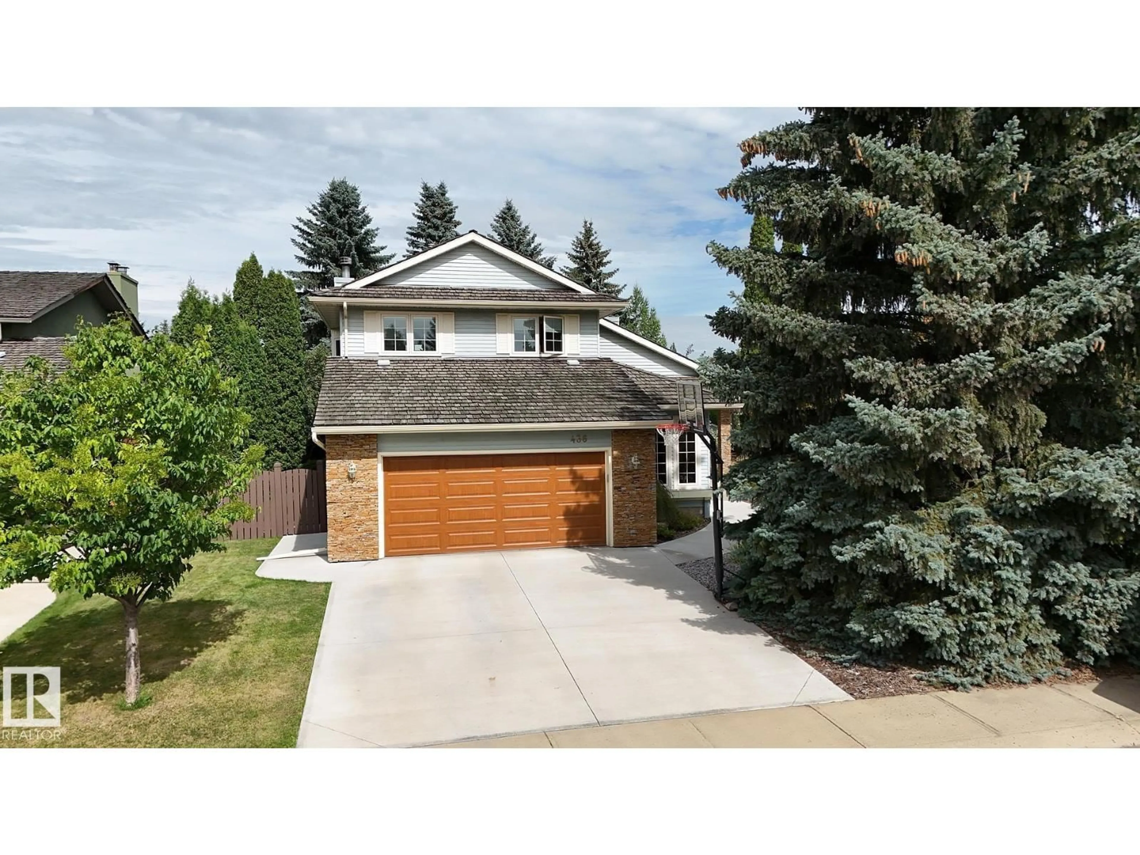 Home with vinyl exterior material, street for 436 ROONEY CR, Edmonton Alberta T6R1C8