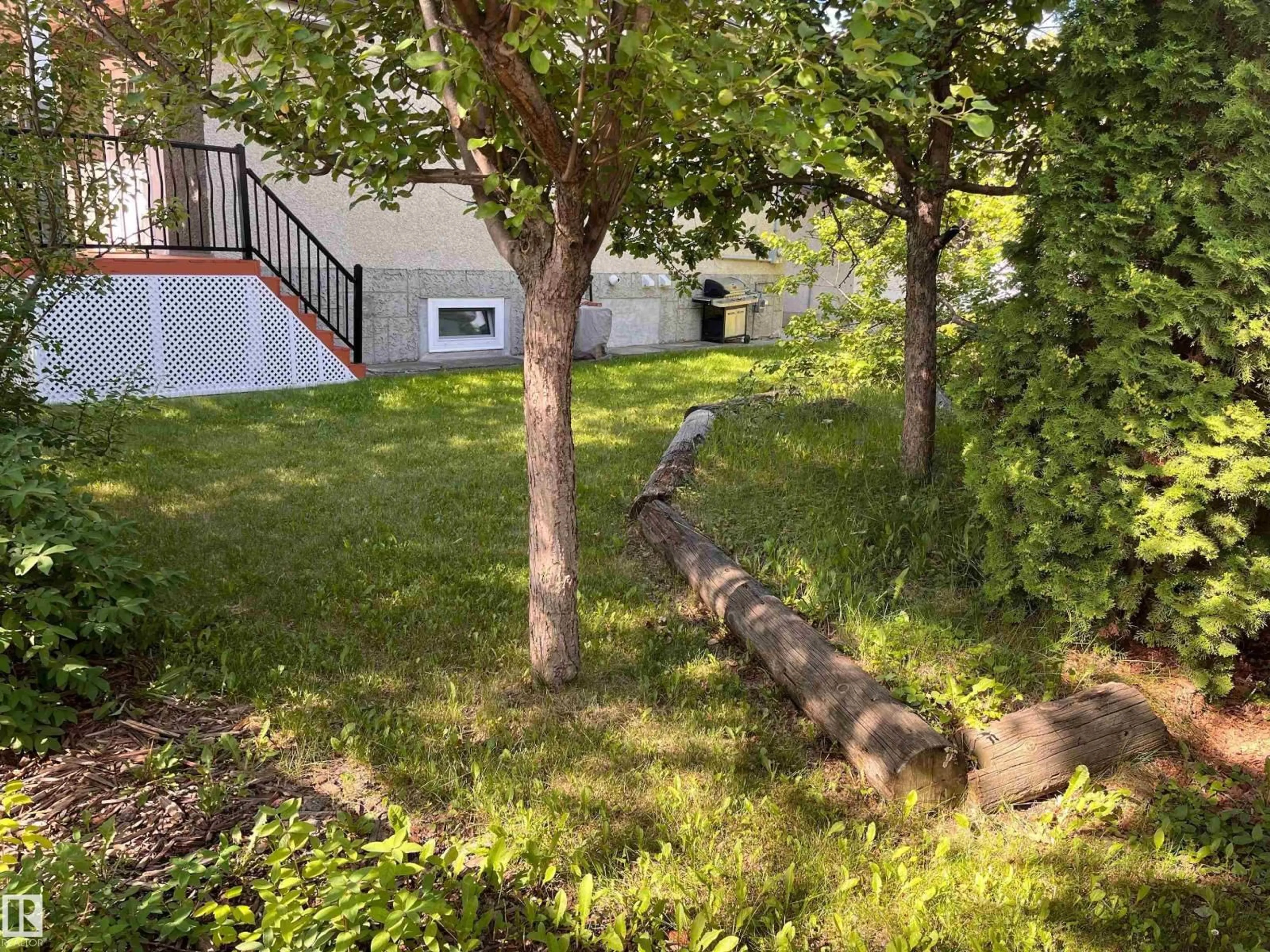 Patio, forest/trees view for 11910 76 ST, Edmonton Alberta T5B2C7