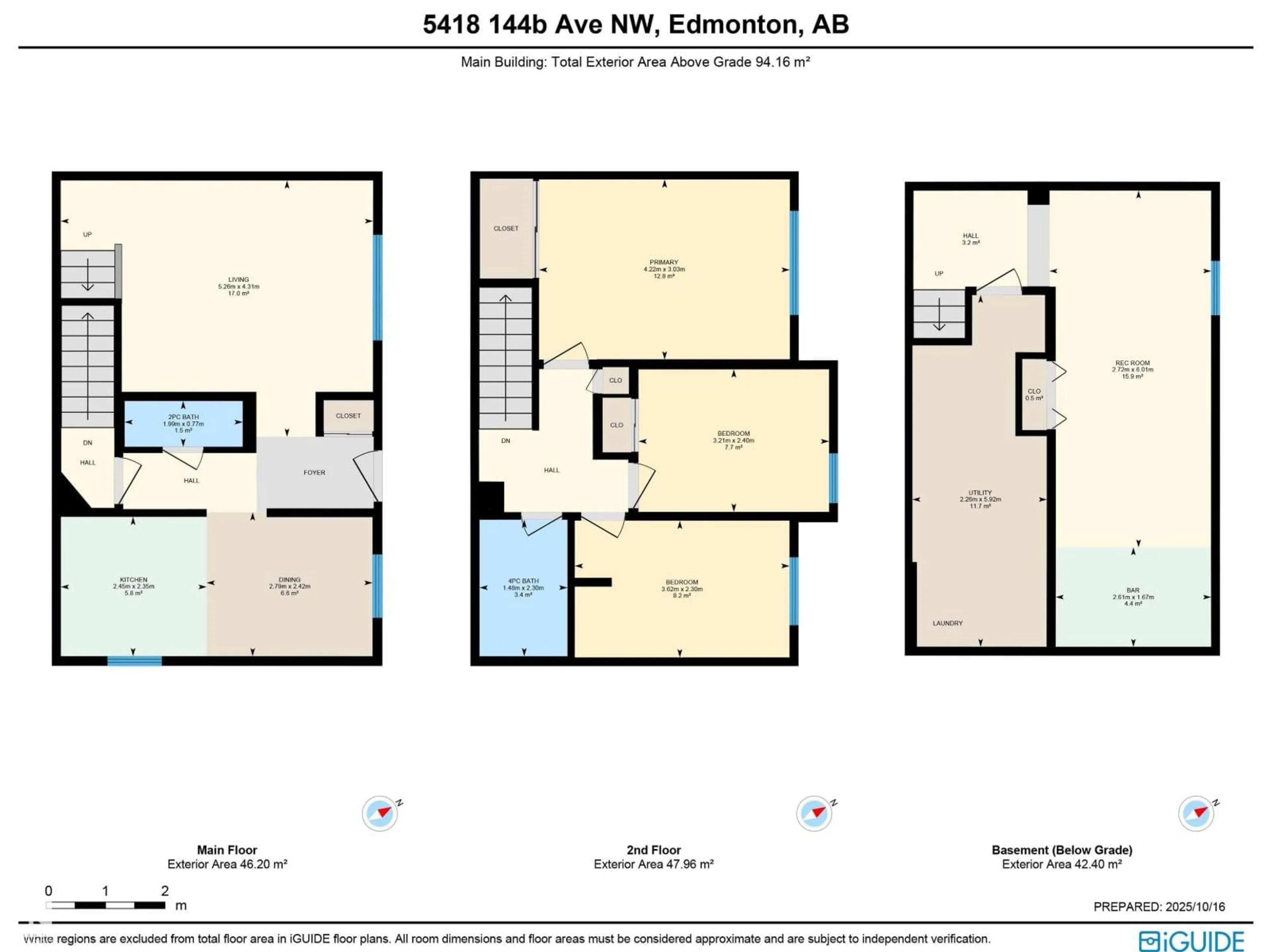 Floor plan for NW - 5418 144B AV, Edmonton Alberta T5A3N3