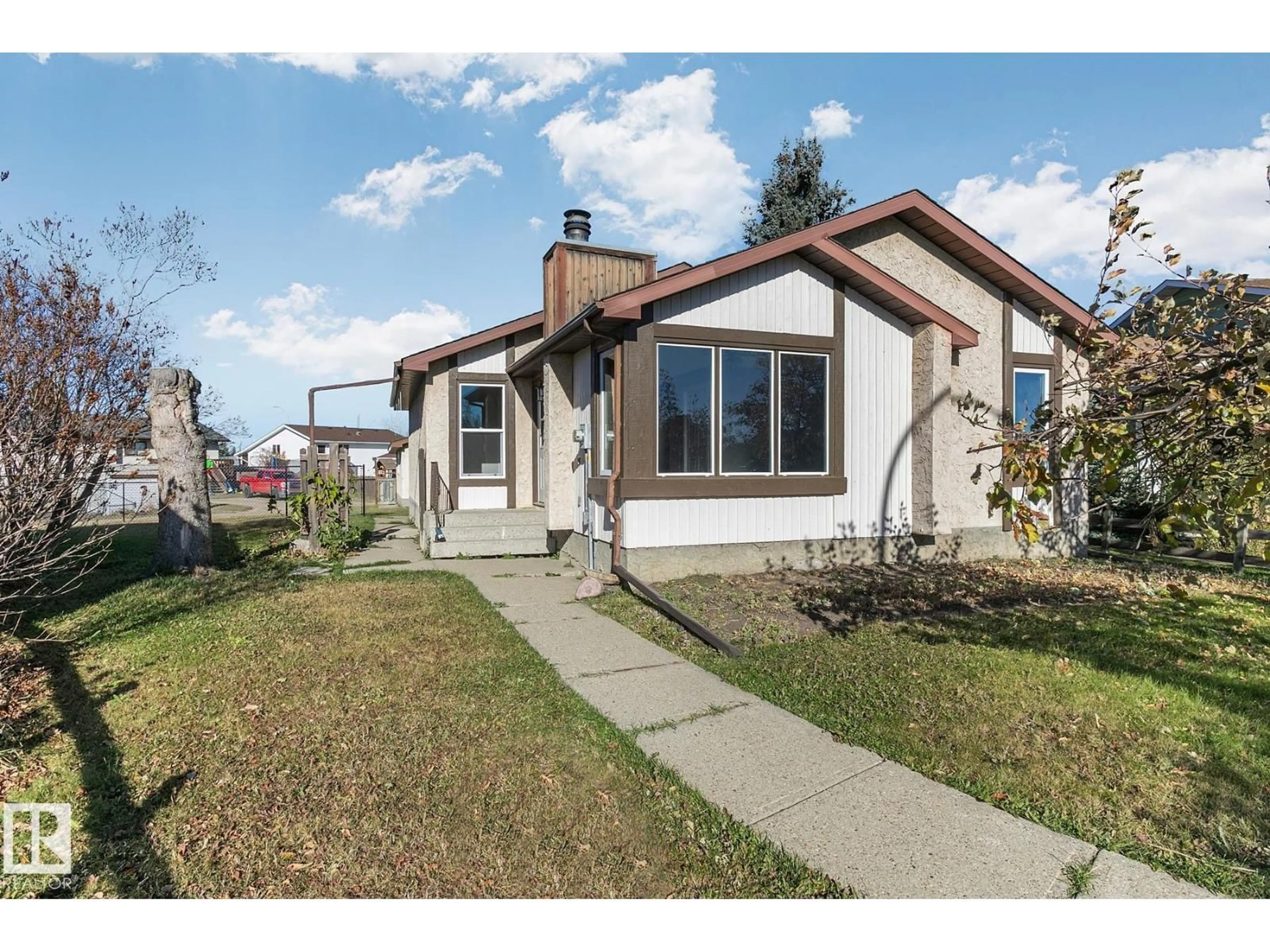 Home with vinyl exterior material, street for 4342 50 ST, Gibbons Alberta T0A1N0