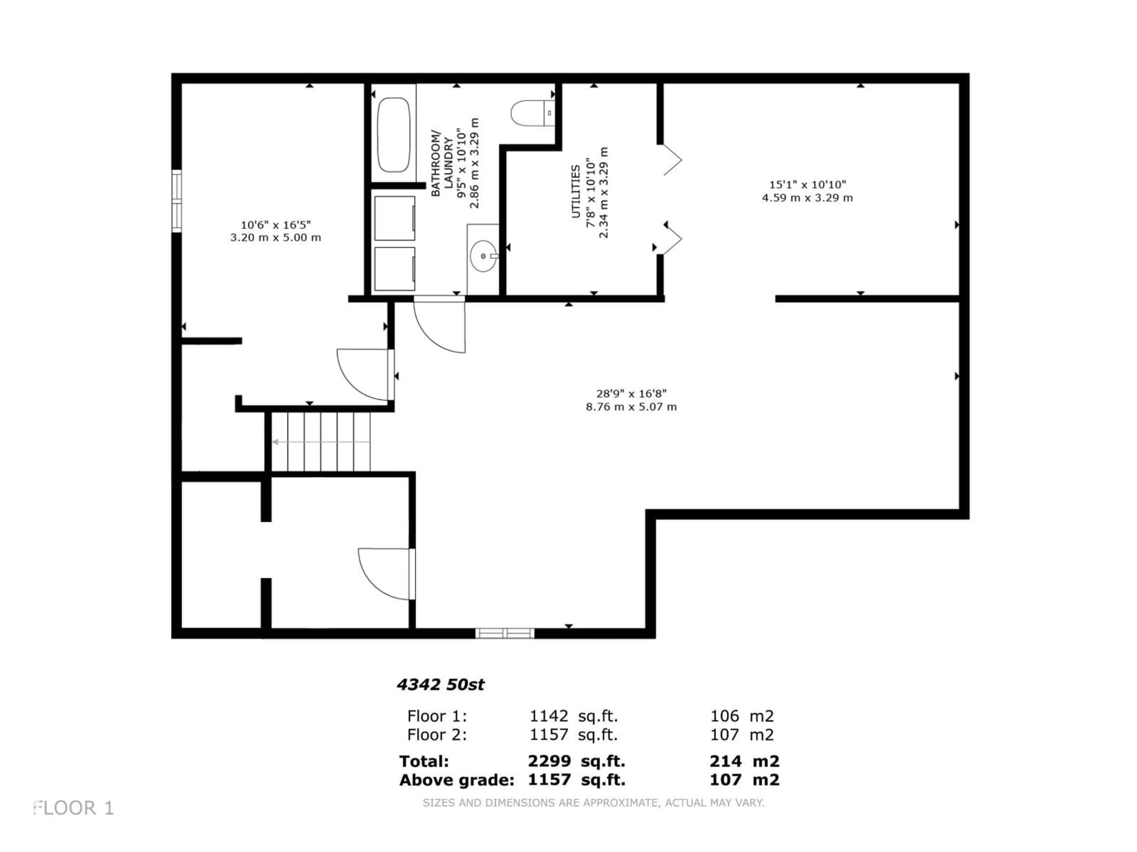 Floor plan for 4342 50 ST, Gibbons Alberta T0A1N0
