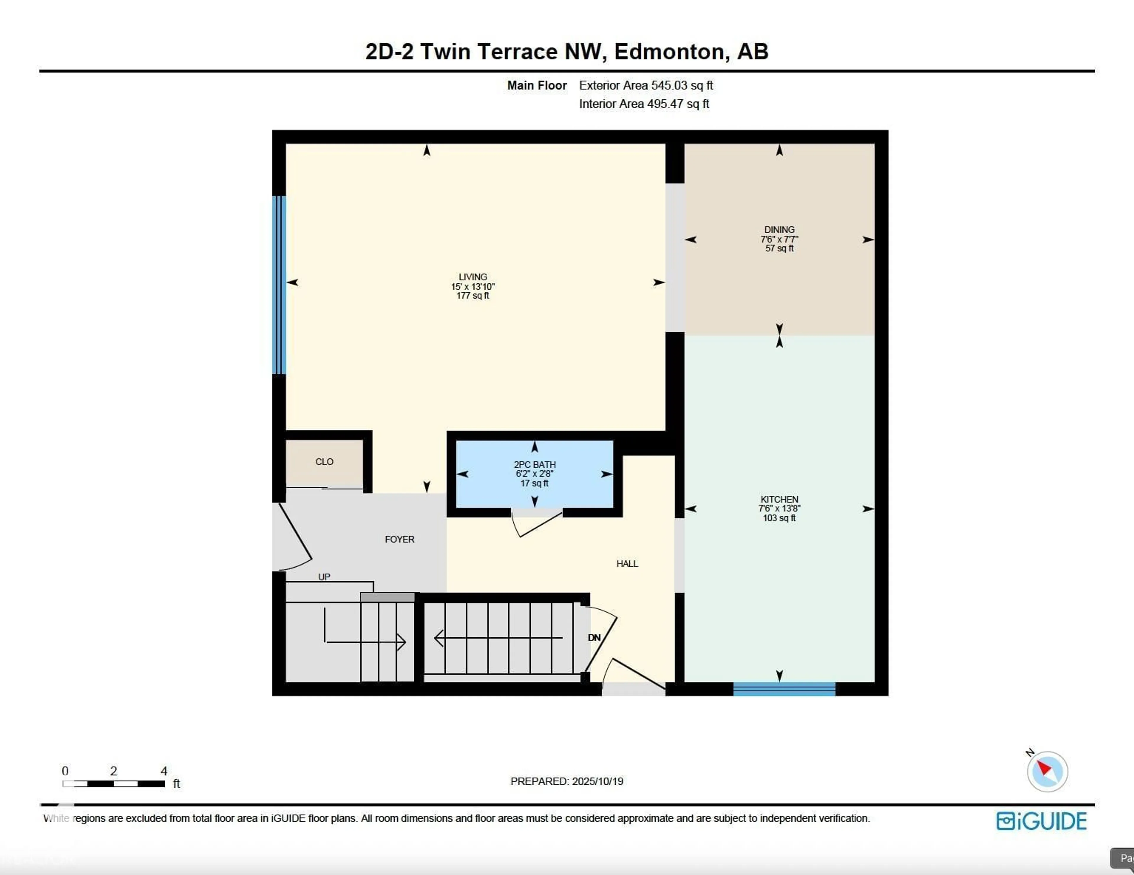 Floor plan for NW NW - 2D TWIN TC, Edmonton Alberta T6K1V4