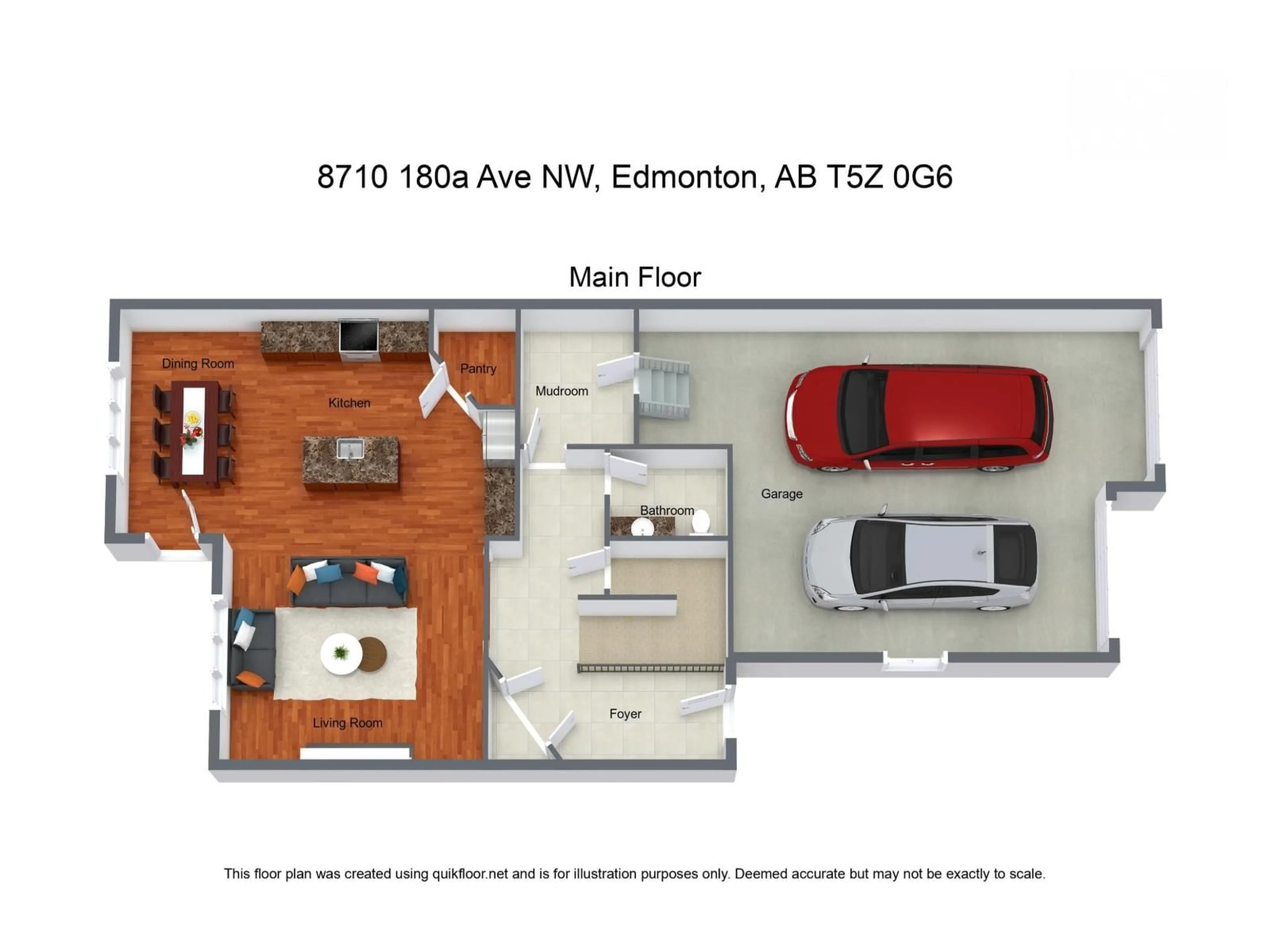 Floor plan for 8710 180A AV, Edmonton Alberta T5Z0G6
