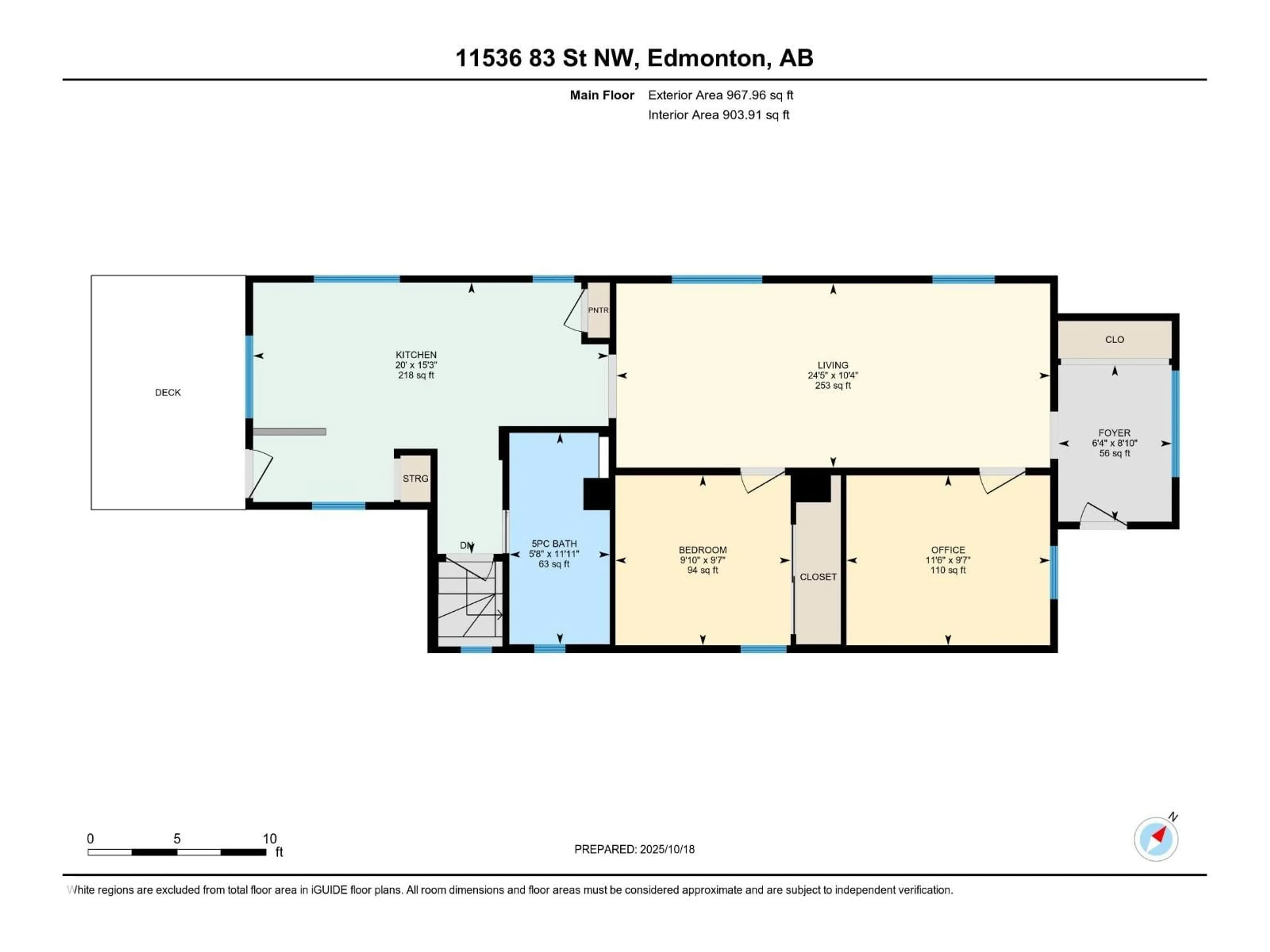 Floor plan for 11536 83 ST, Edmonton Alberta T5B2Y5
