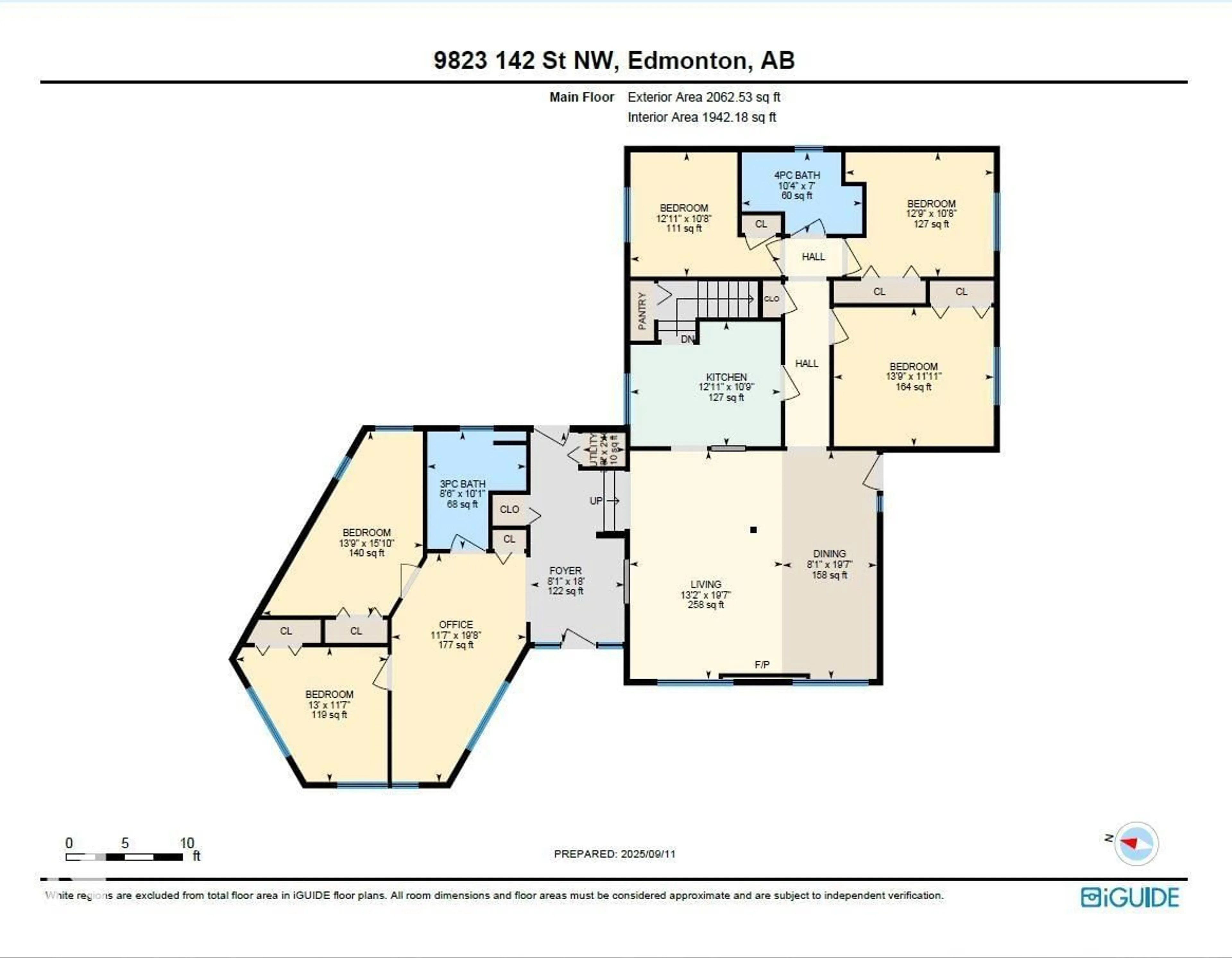 Floor plan for NW - 9823 142 ST, Edmonton Alberta T5N2N3