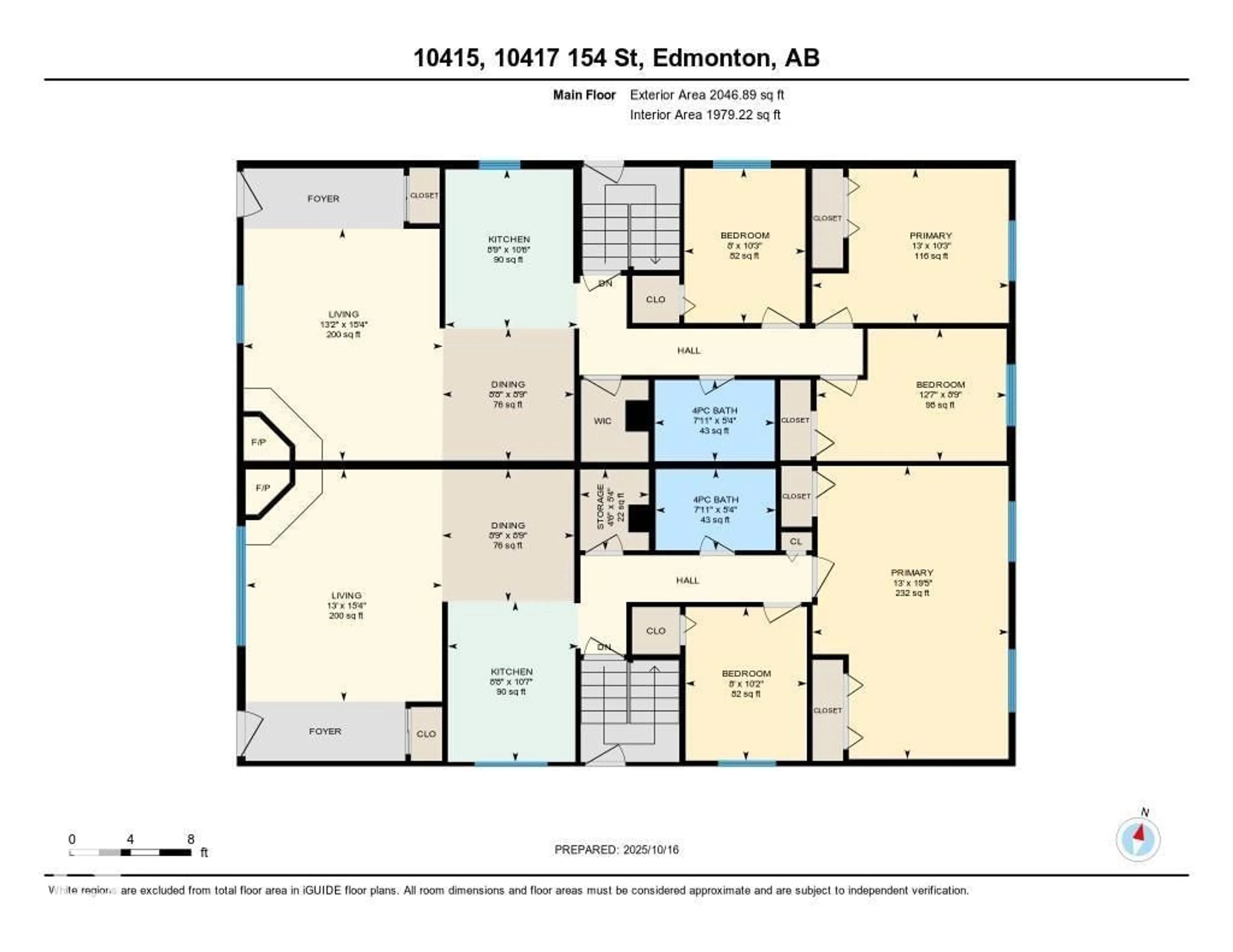 Floor plan for NW - 10417 154 ST, Edmonton Alberta T5P2H9