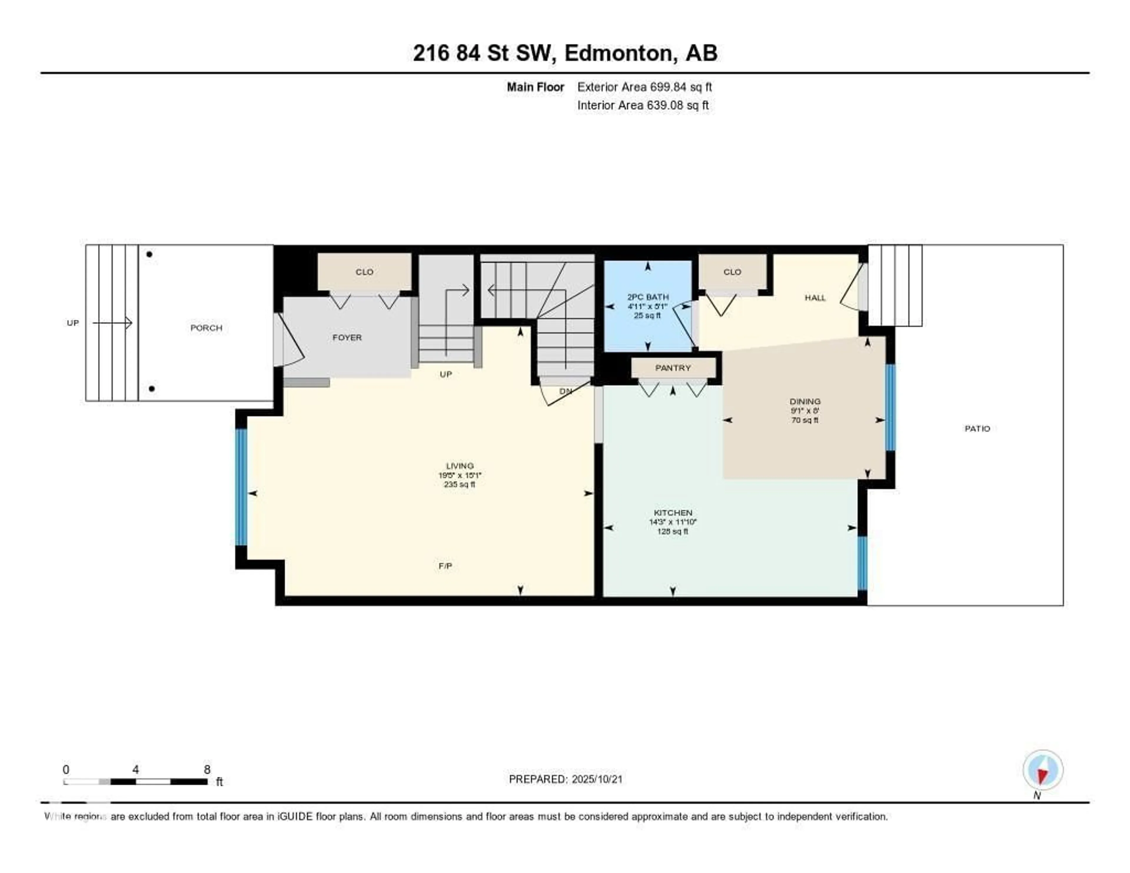 Floor plan for 216 84 ST, Edmonton Alberta T6X1H6