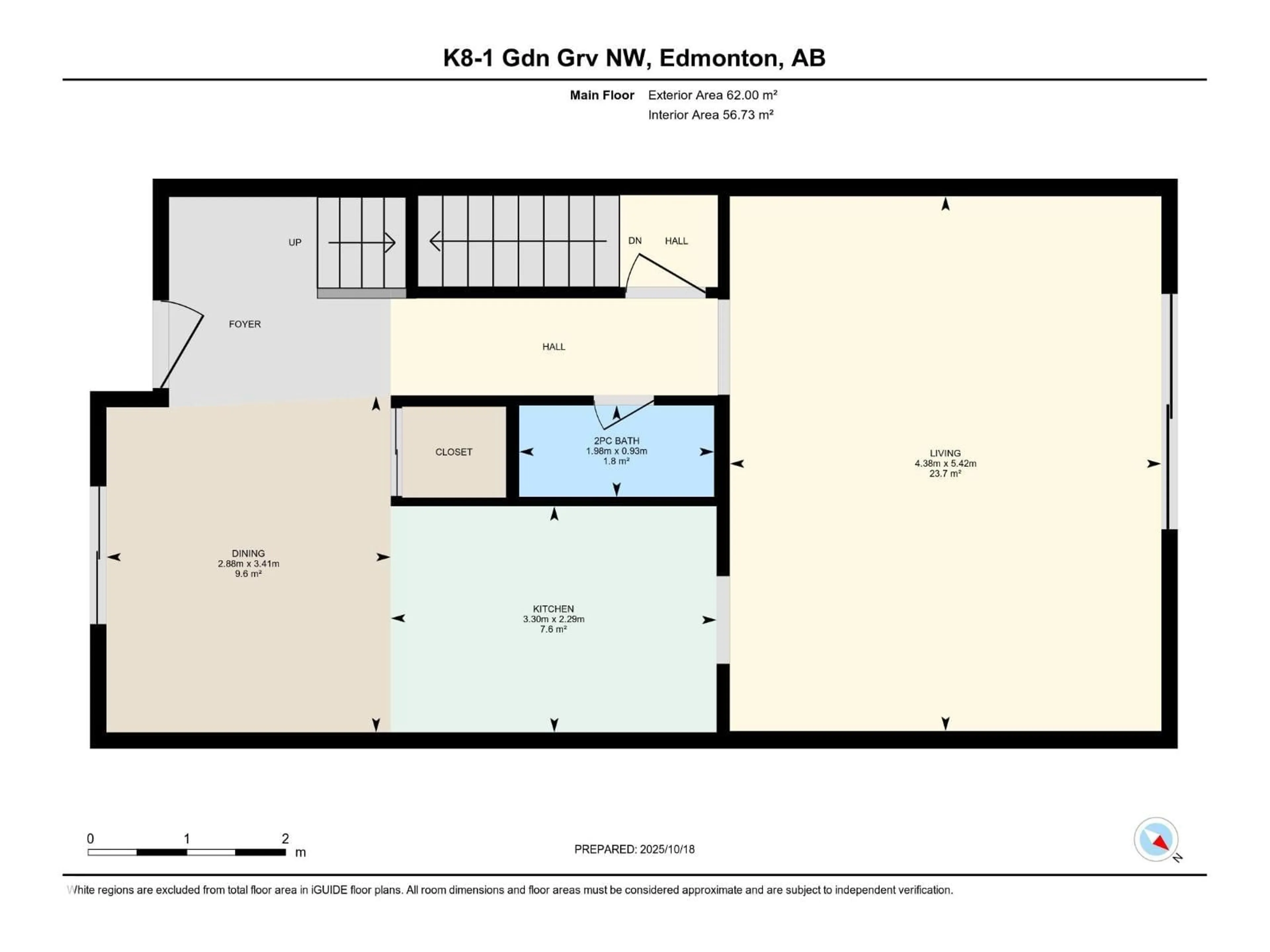 Floor plan for K8 GARDEN GROVE NW, Edmonton Alberta T6J2L3