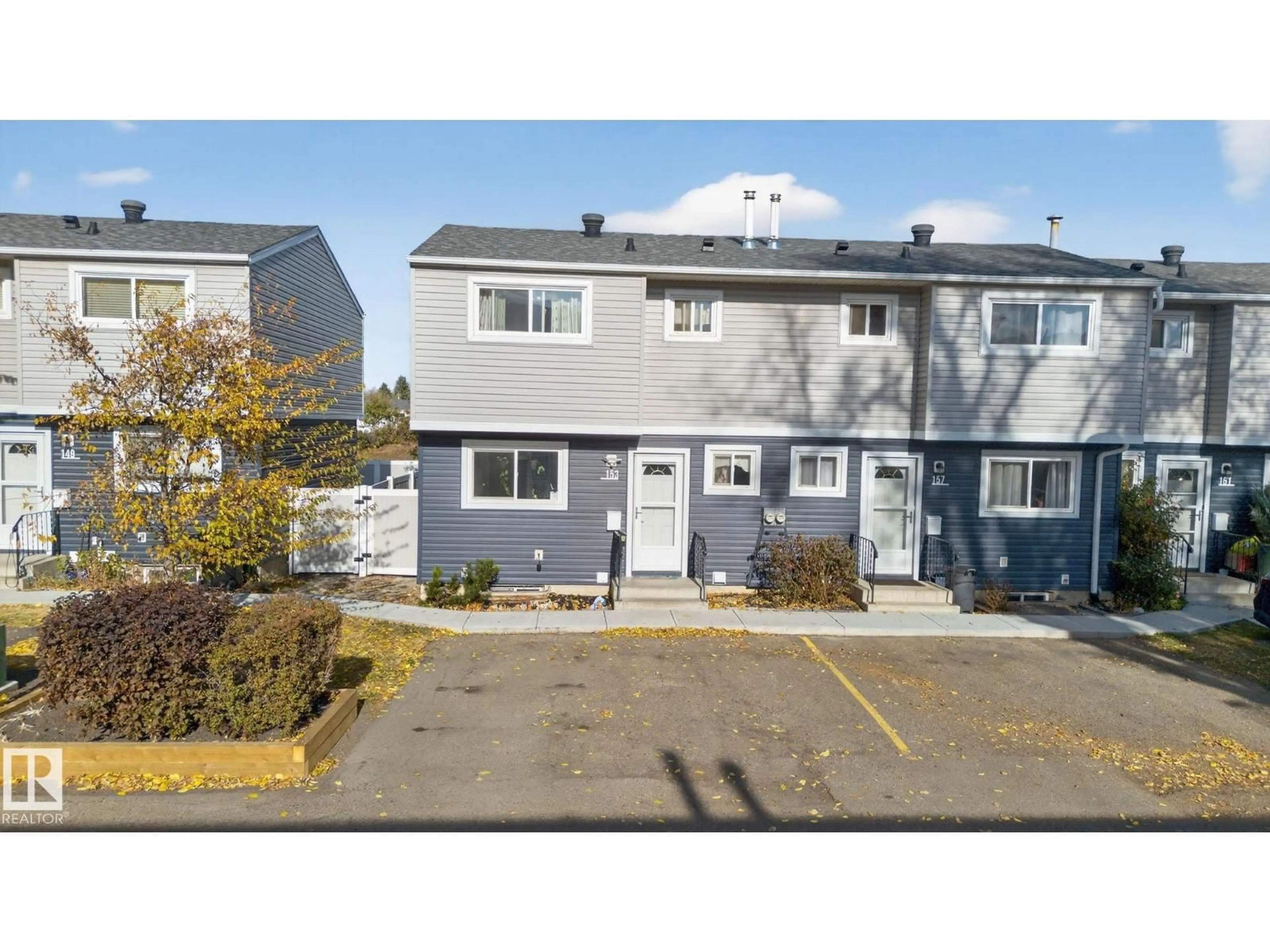 A pic from outside/outdoor area/front of a property/back of a property/a pic from drone, street for 153 HABITAT CR, Edmonton Alberta T5A3K8