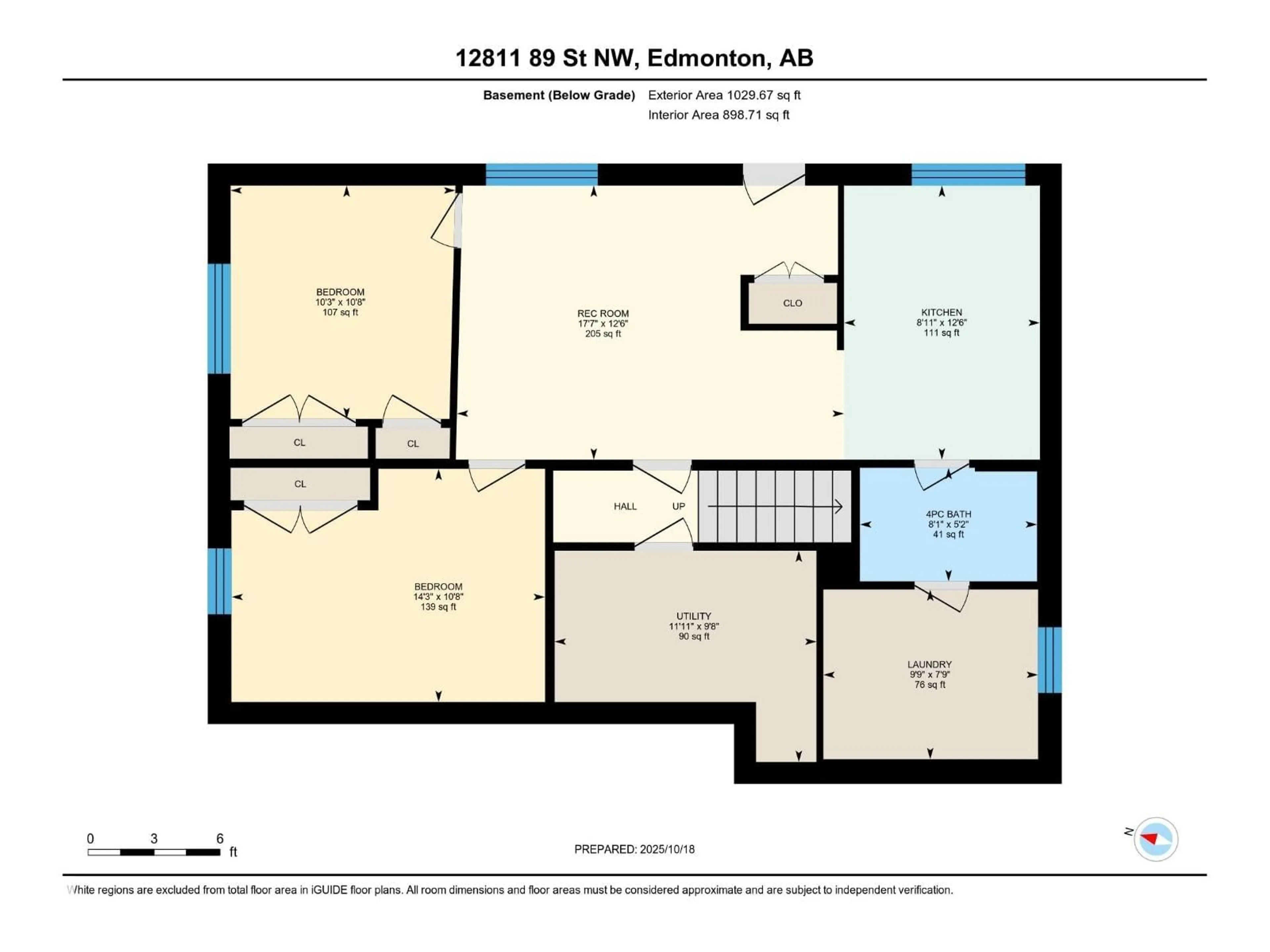 Floor plan for 12811 89 ST, Edmonton Alberta T5E3J8