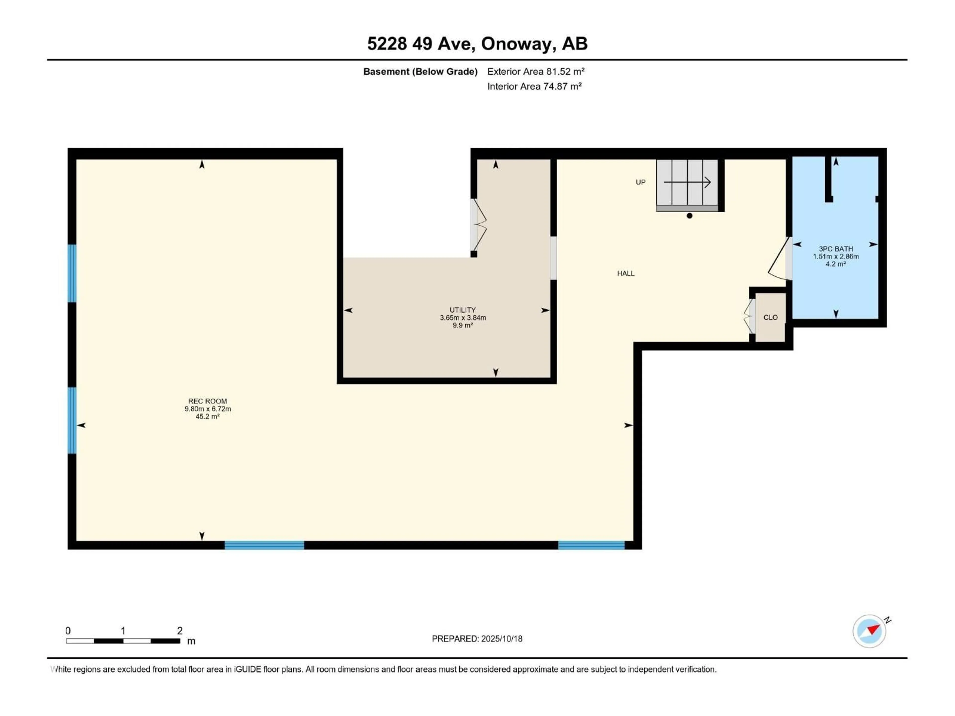 Floor plan for 5228 49 AV, Onoway Alberta T0E1V0